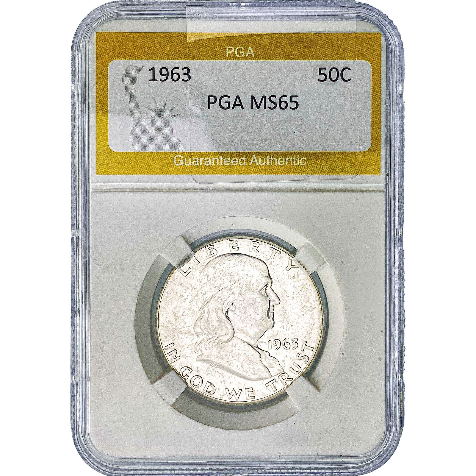 1963 Franklin Half Dollar PGA MS65: 1963 Franklin Half Dollar PGA MS65