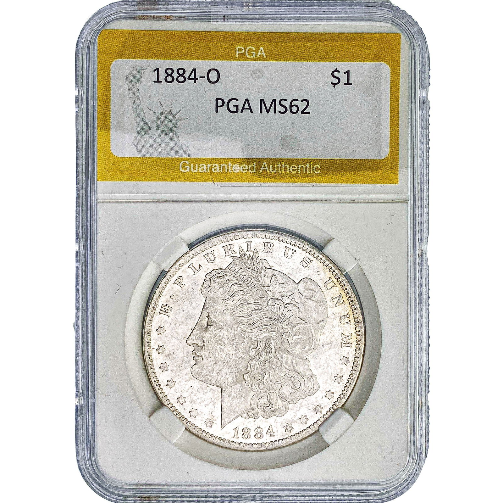 1884-O Morgan Silver Dollar PGA MS62: 1884-O Morgan Silver Dollar PGA MS62