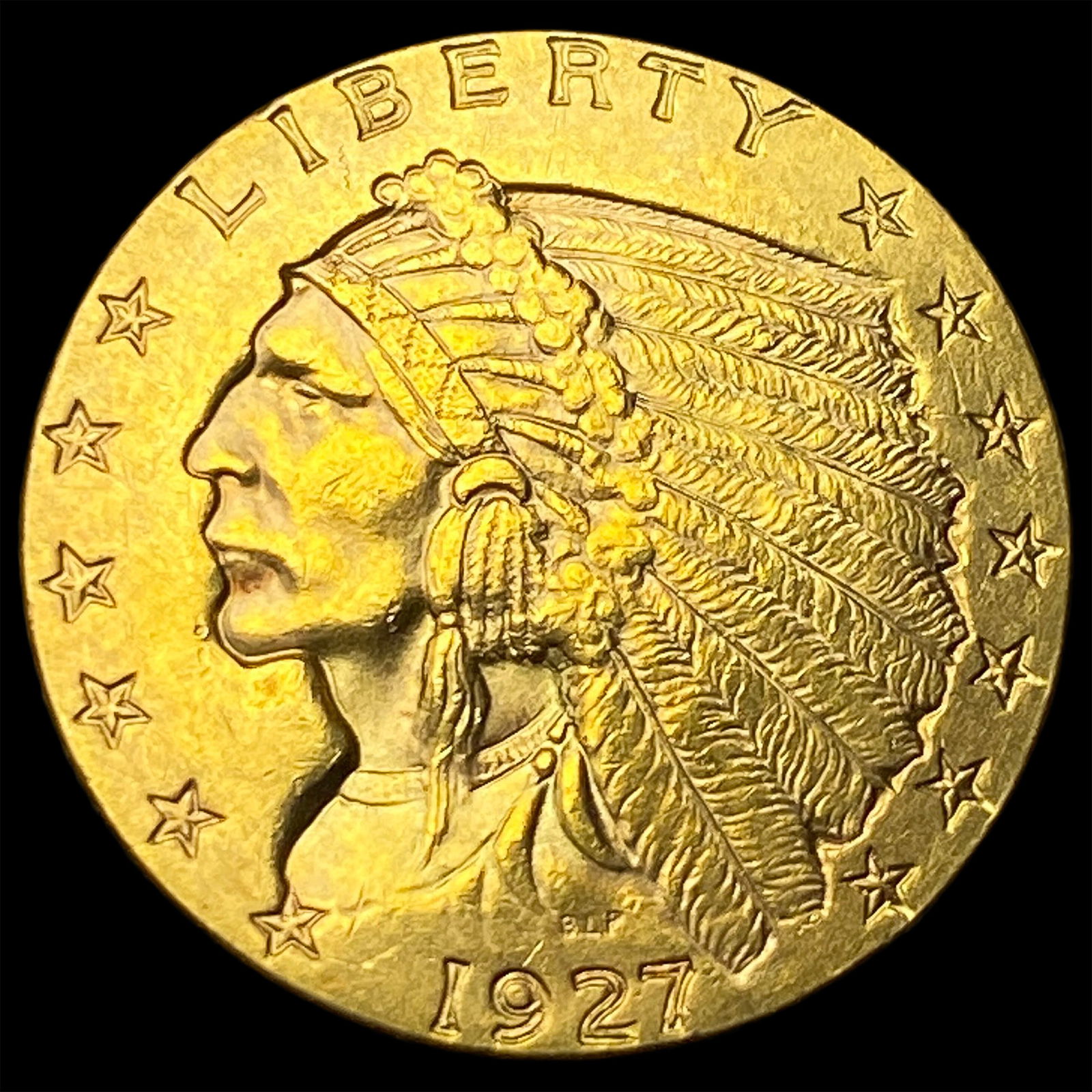 1927 Indian Head Gold $2.50 Quarter Eagle UNCIRCULATED (1 of 2)