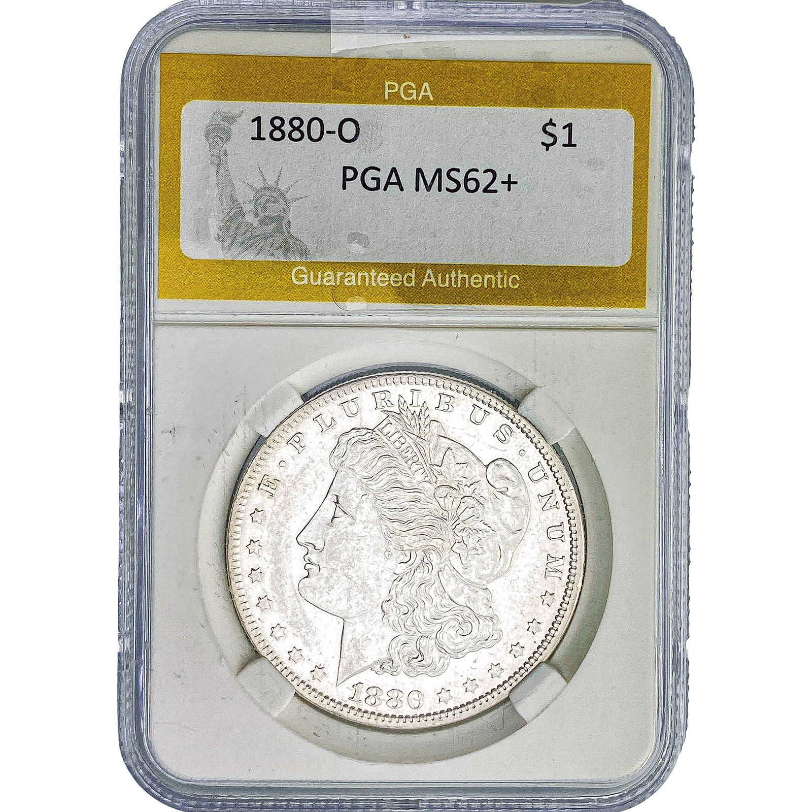 1880-O Morgan Silver Dollar PGA MS62+: 1880-O Morgan Silver Dollar PGA MS62+