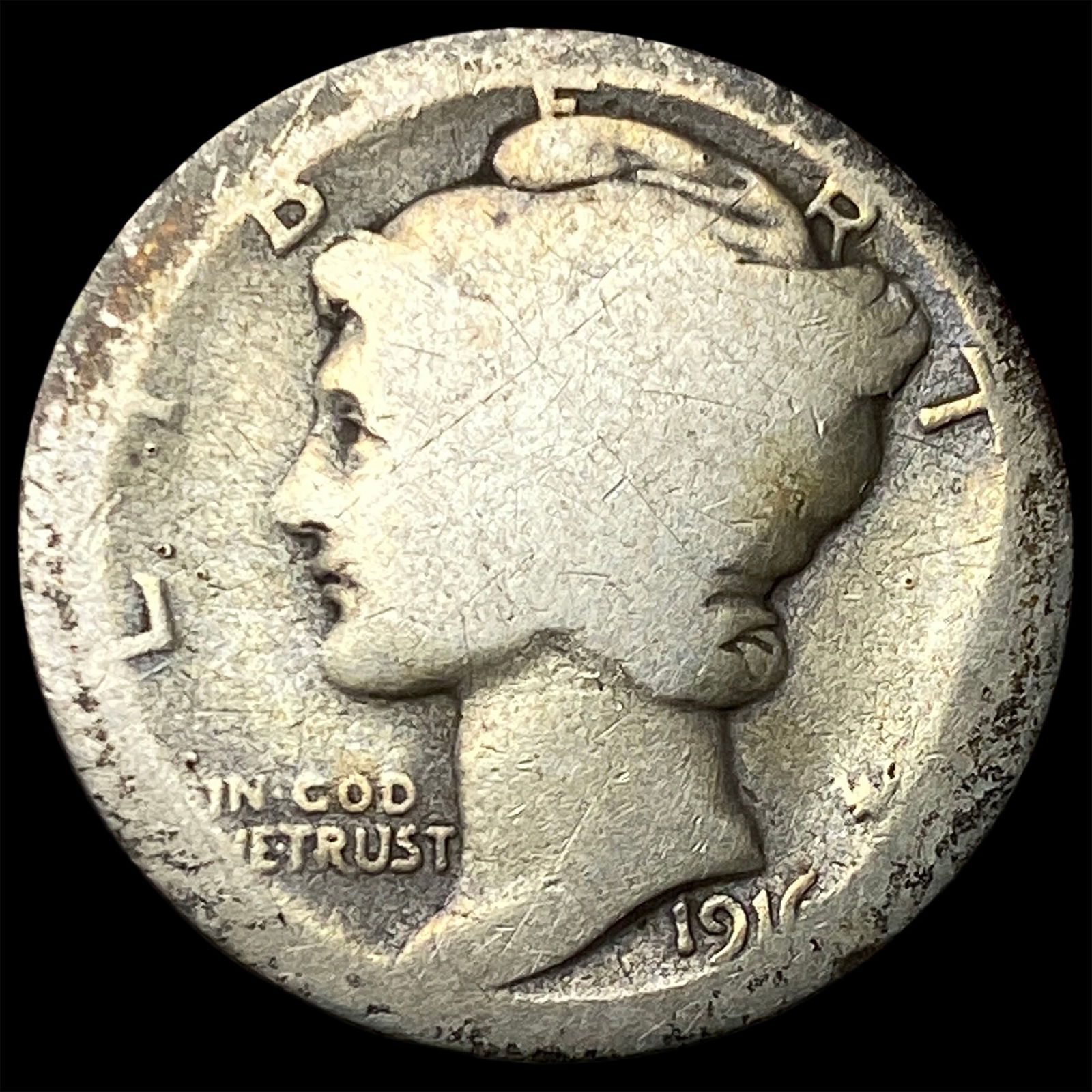 1916 Mercury Dime NICELY CIRCULATED: 1916 Mercury Dime NICELY CIRCULATED