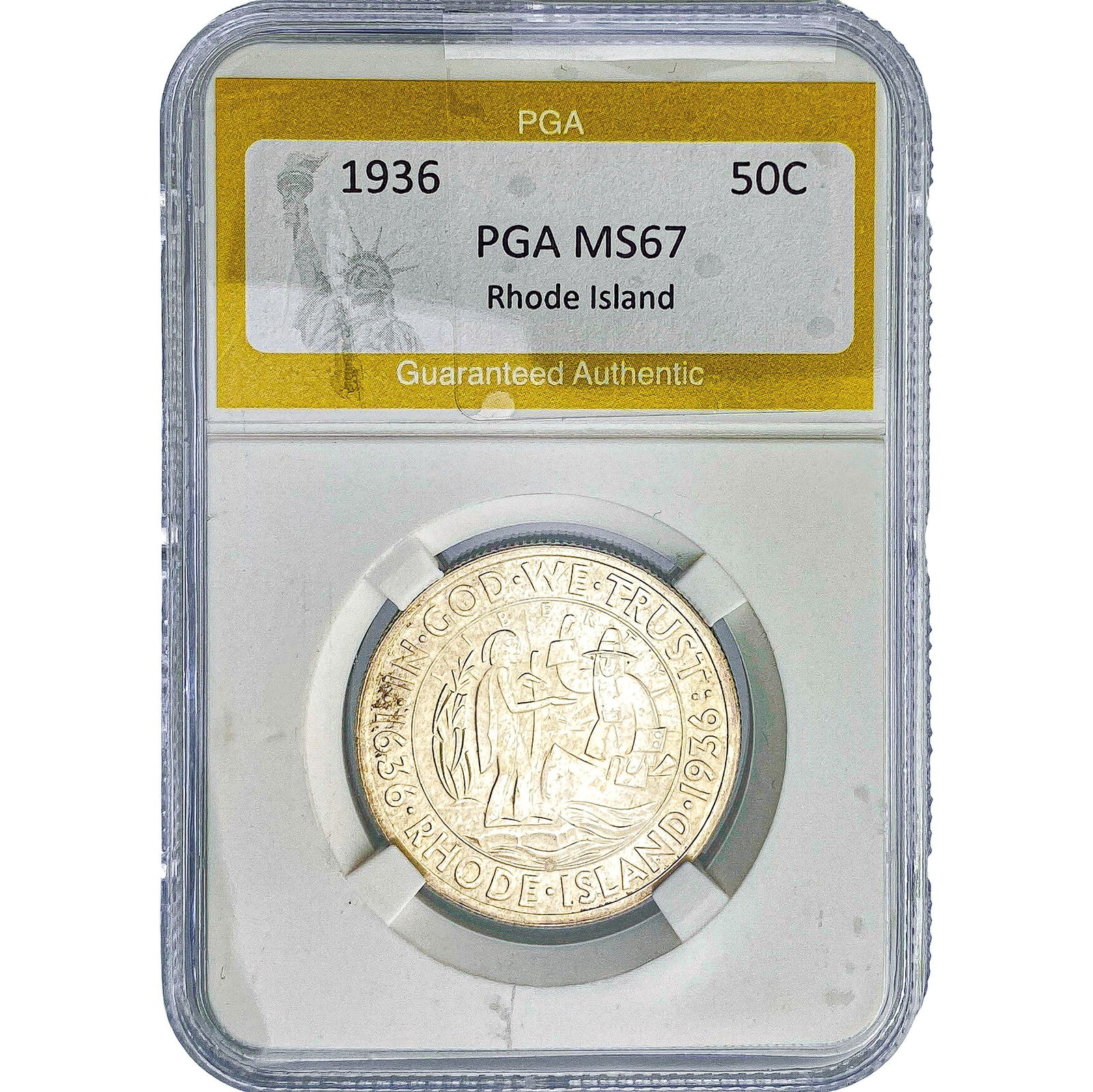 1936 Rhode Island Half Dollar PGA MS67: 1936 Rhode Island Half Dollar PGA MS67