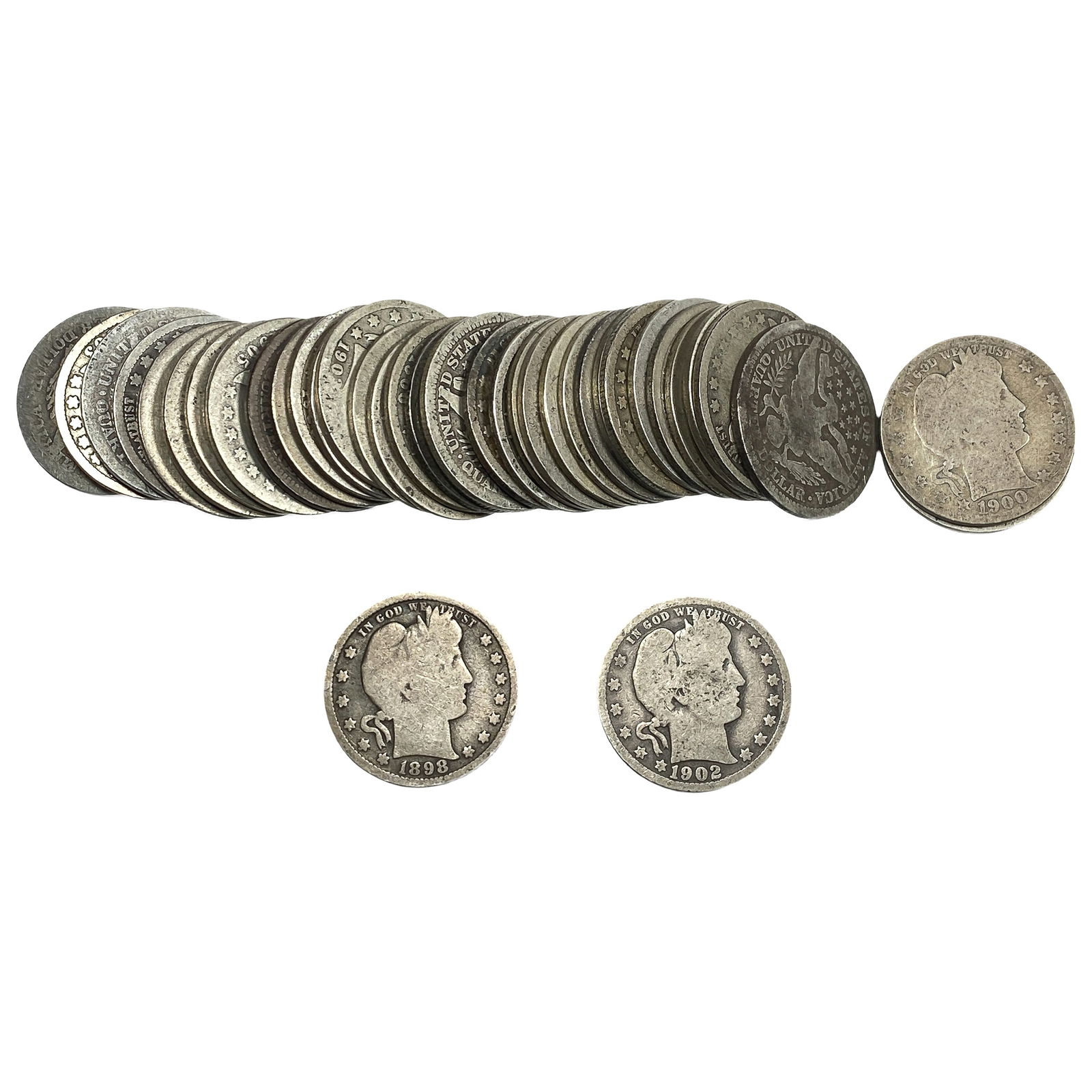 Roll of 40 Silver Barber 25C: Roll of 40 Silver Barber 25C