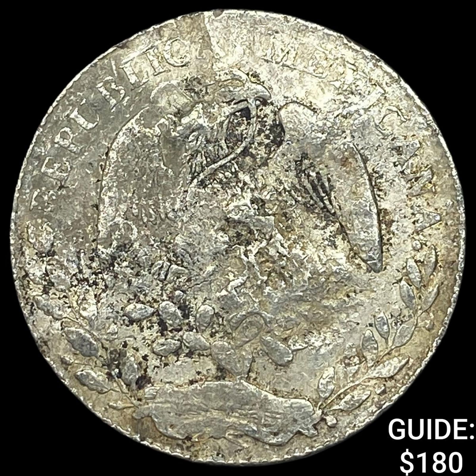 Mexico Silver 1 Peso Chopmarks NEARLY UNCIRCULATED: Mexico Silver 1 Peso Chopmarks NEARLY UNCIRCULATED