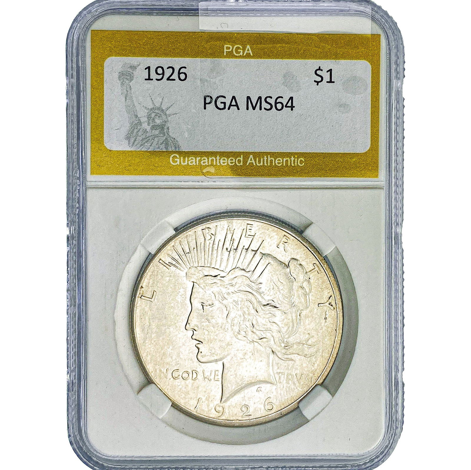 1926 Silver Peace Dollar PGA MS64: 1926 Silver Peace Dollar PGA MS64