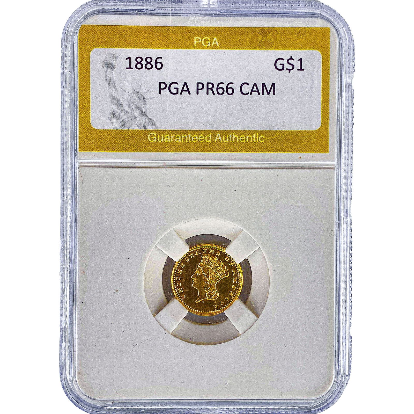 1886 Rare Gold Dollar PGA PR66 CAM: 1886 Rare Gold Dollar PGA PR66 CAM