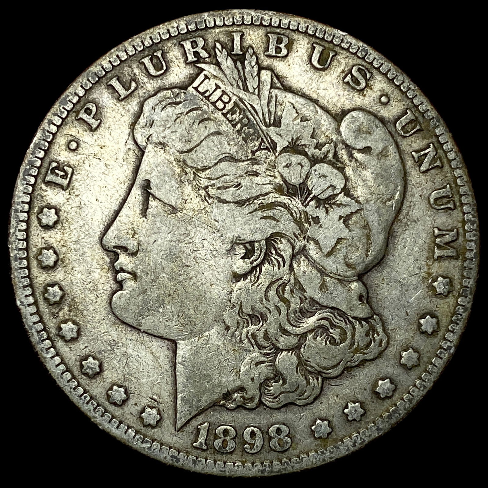 1898-S Silver Morgan Dollar ABOUT UNCIRCULATED: 1898-S Silver Morgan Dollar ABOUT UNCIRCULATED