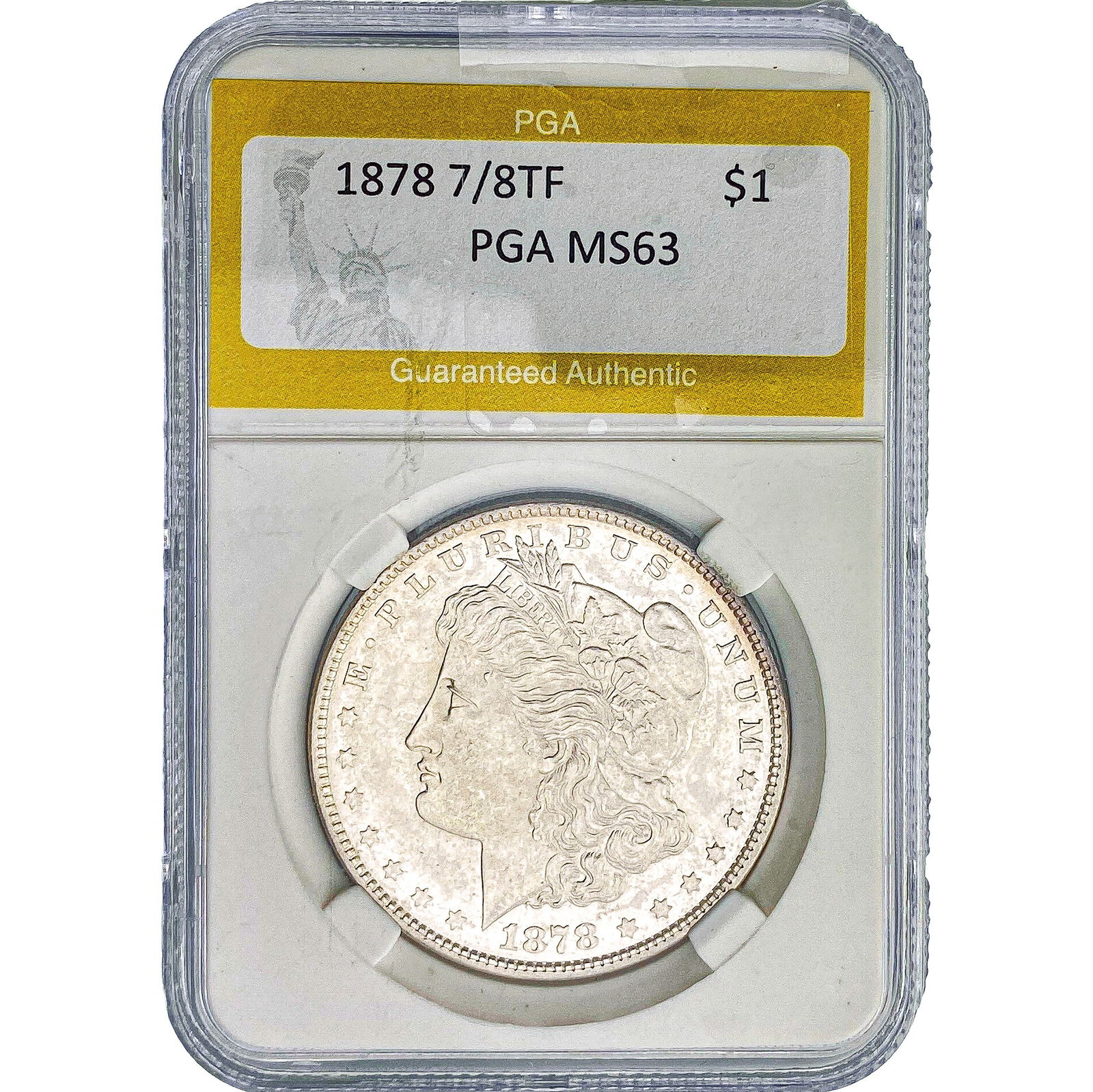 1878 7/8TF Morgan Silver Dollar PGA MS63 (1 of 2)