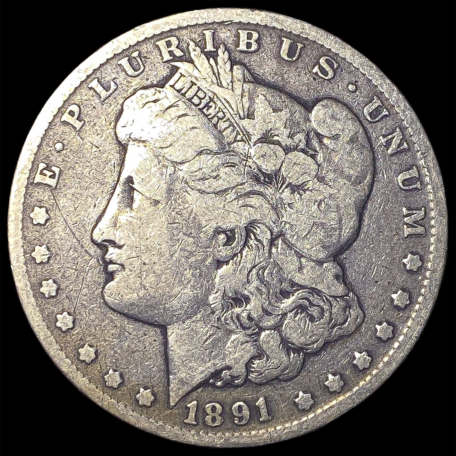 1891-CC Silver Morgan Dollar LIGHTLY CIRCULATED (1 of 2)
