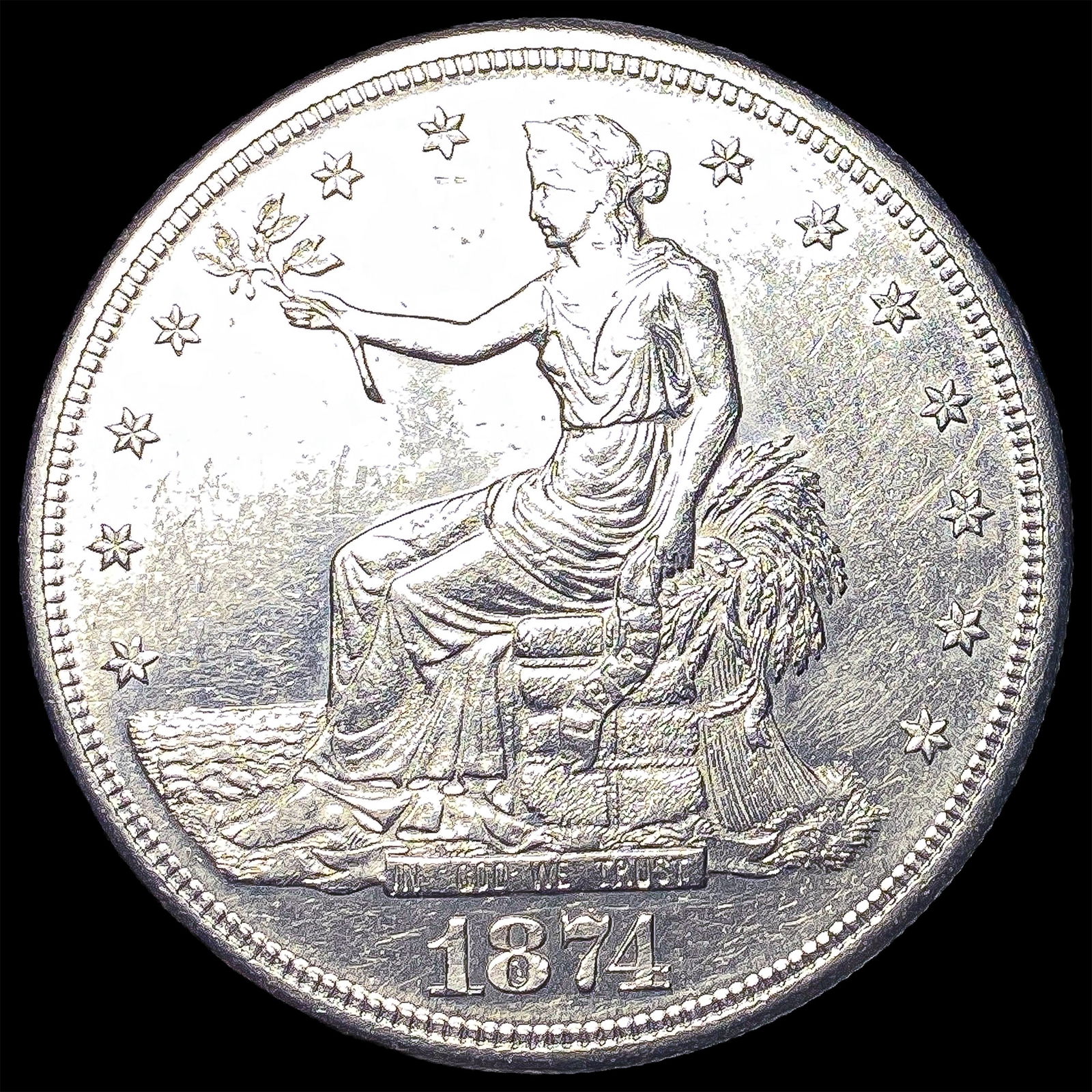 1874-S Silver Trade Dollar UNCIRCULATED: 1874-S Silver Trade Dollar UNCIRCULATED