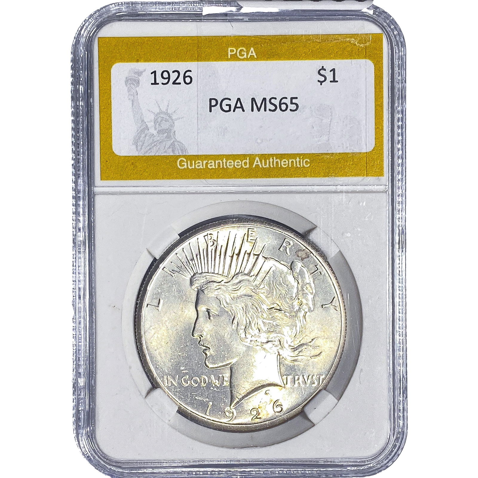 1926 Silver Peace Dollar PGA MS65 (1 of 2)