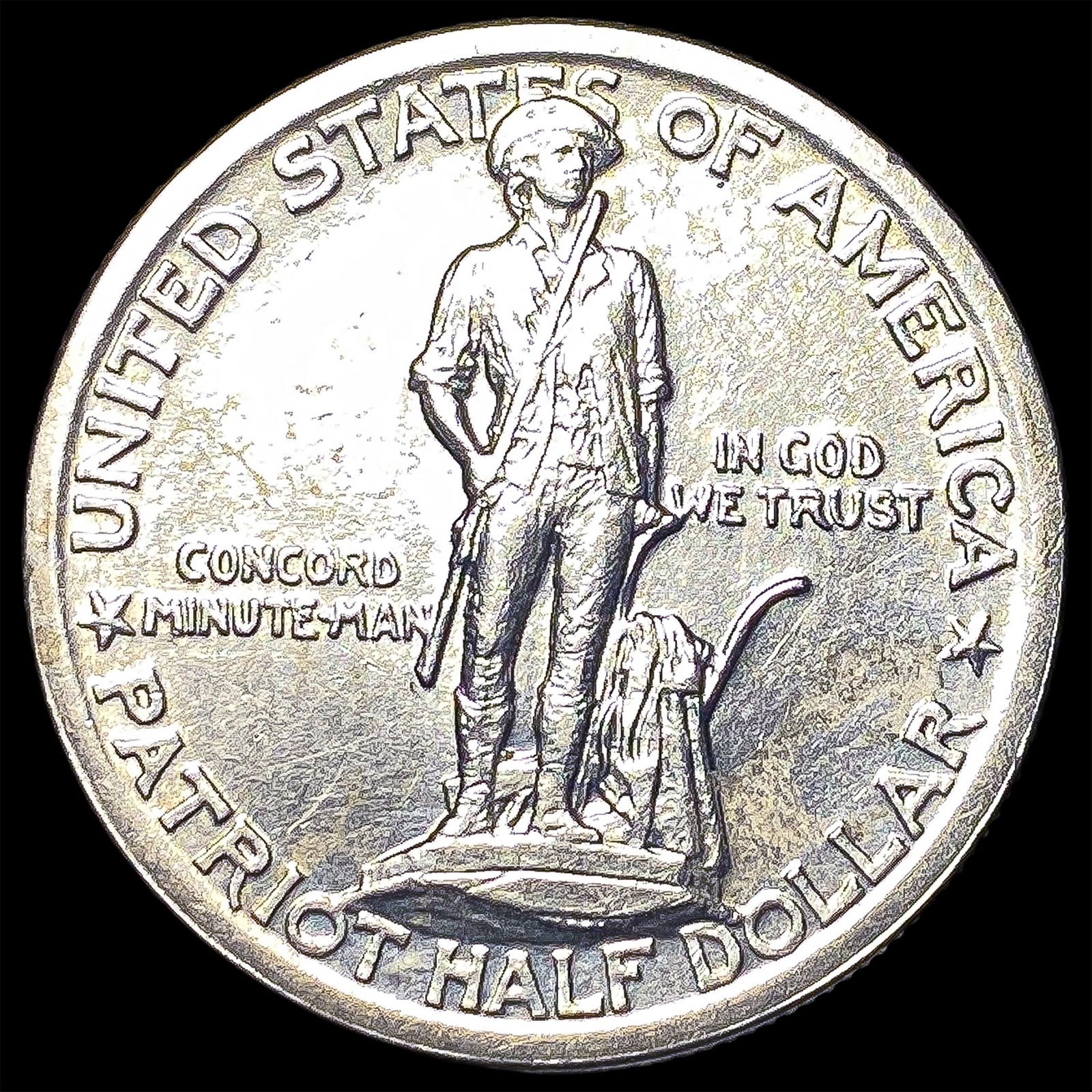 1925 Silver Half Dollar Lexington-Concord CHOICE AU: 1925 Silver Half Dollar Lexington-Concord CHOICE AU
