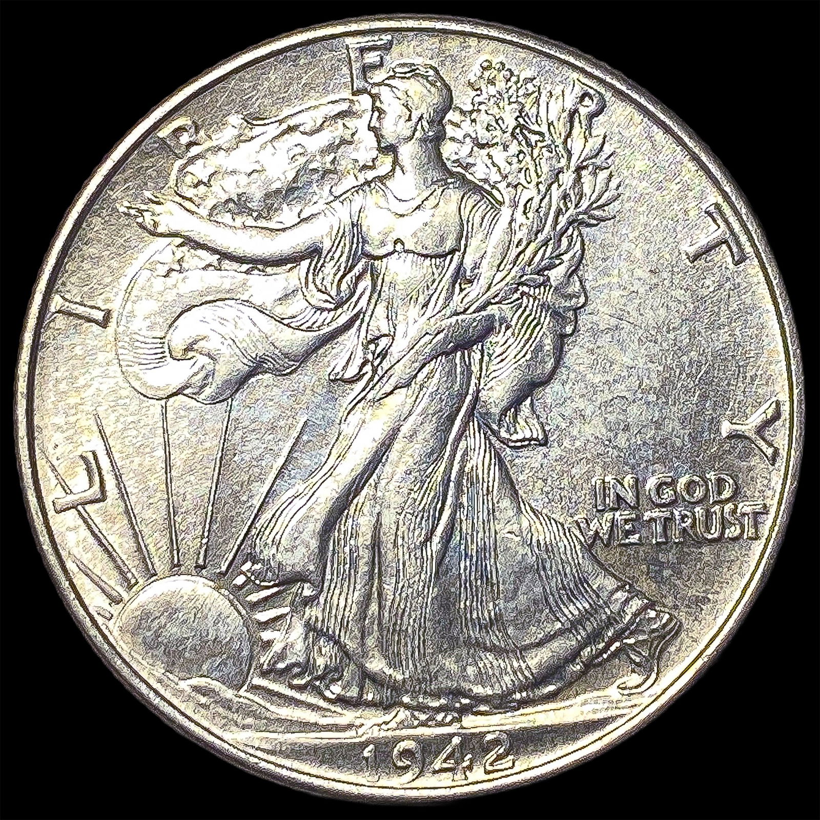 1942 Silver Half Dollar (Walking Liberty) UNCIRCULATED: 1942 Silver Half Dollar (Walking Liberty) UNCIRCULATED
