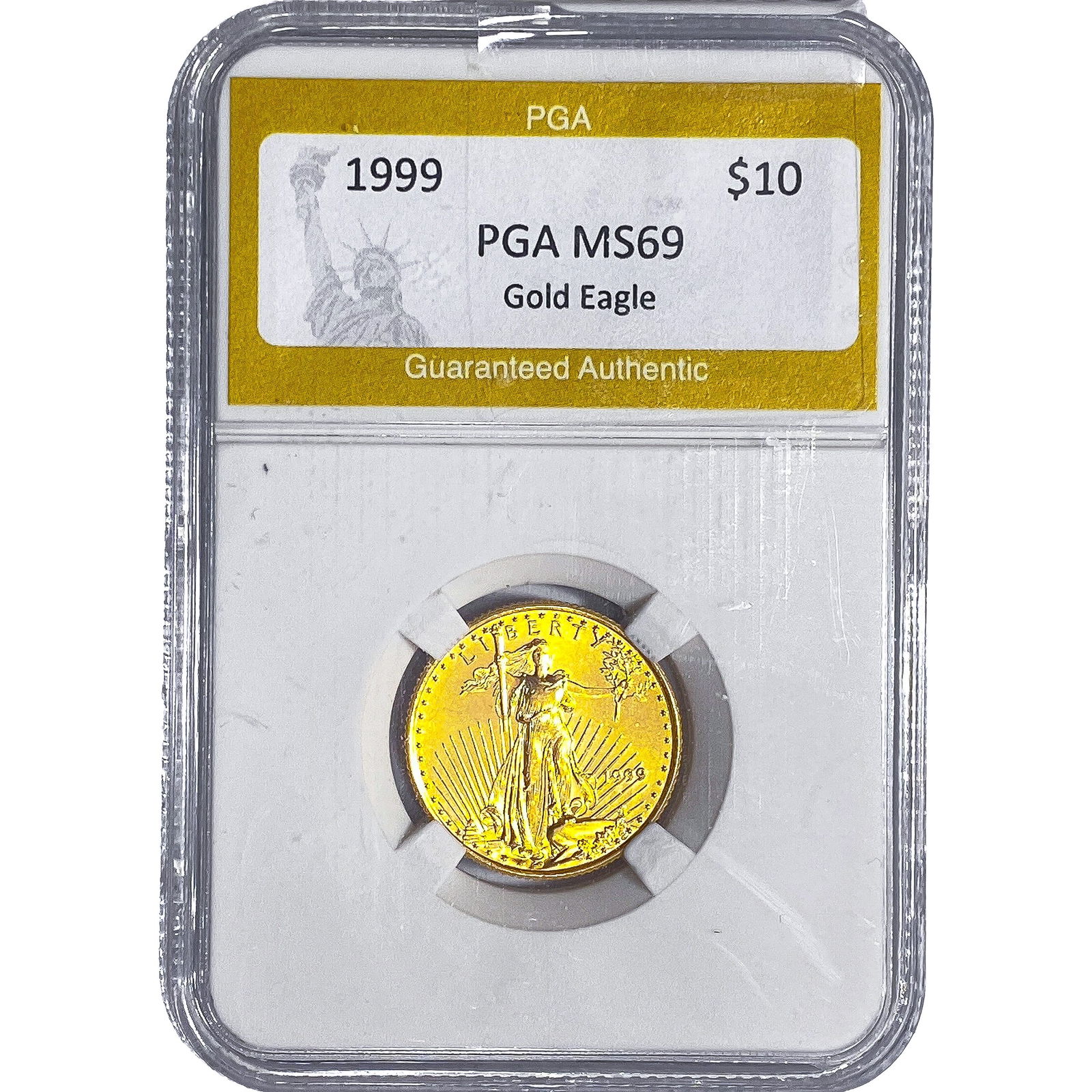 1999 1/4oz $10 Gold Eagle PGA MS69: 1999 1/4oz $10 Gold Eagle PGA MS69