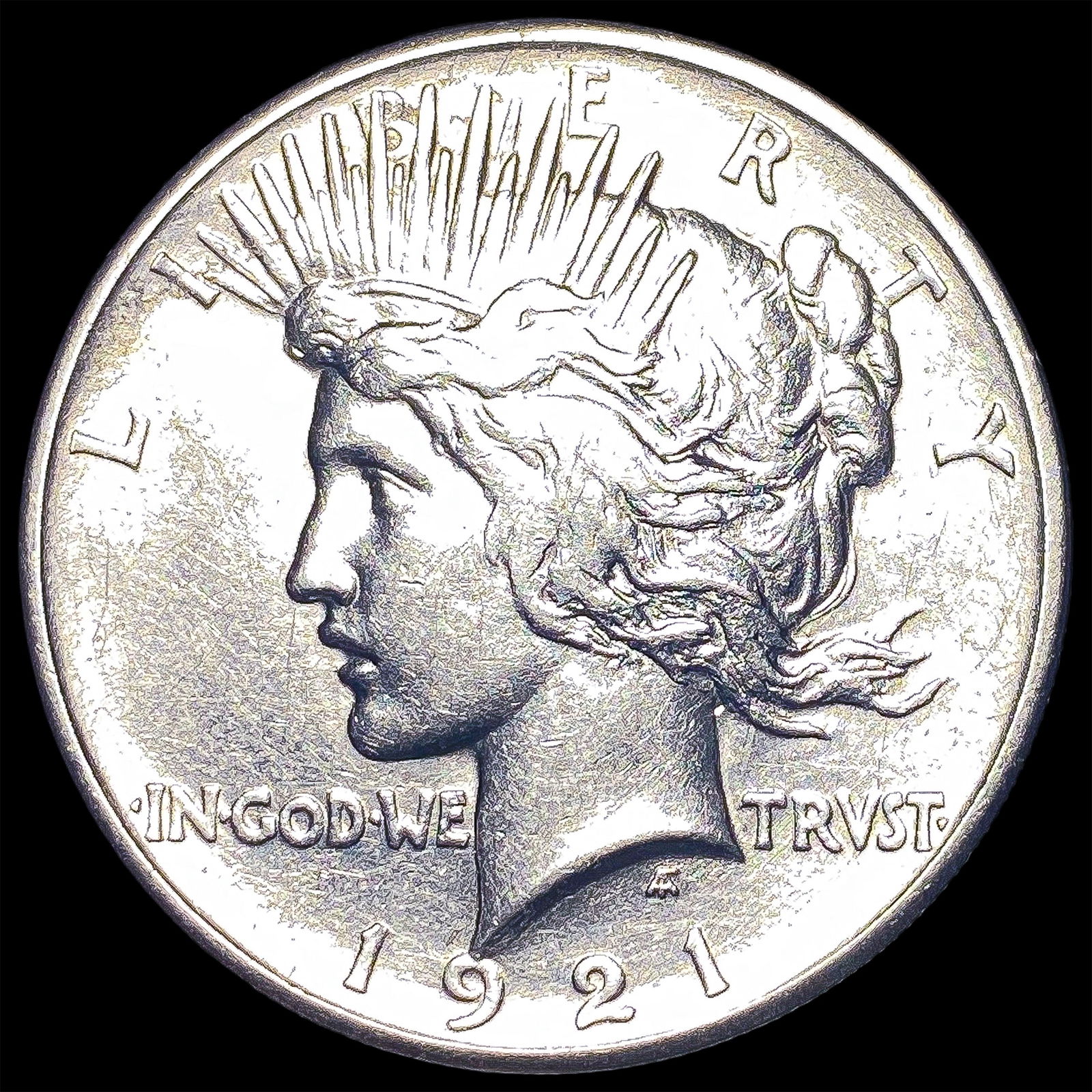 1921 Silver Peace Dollar CLOSELY UNCIRCULATED (1 of 2)