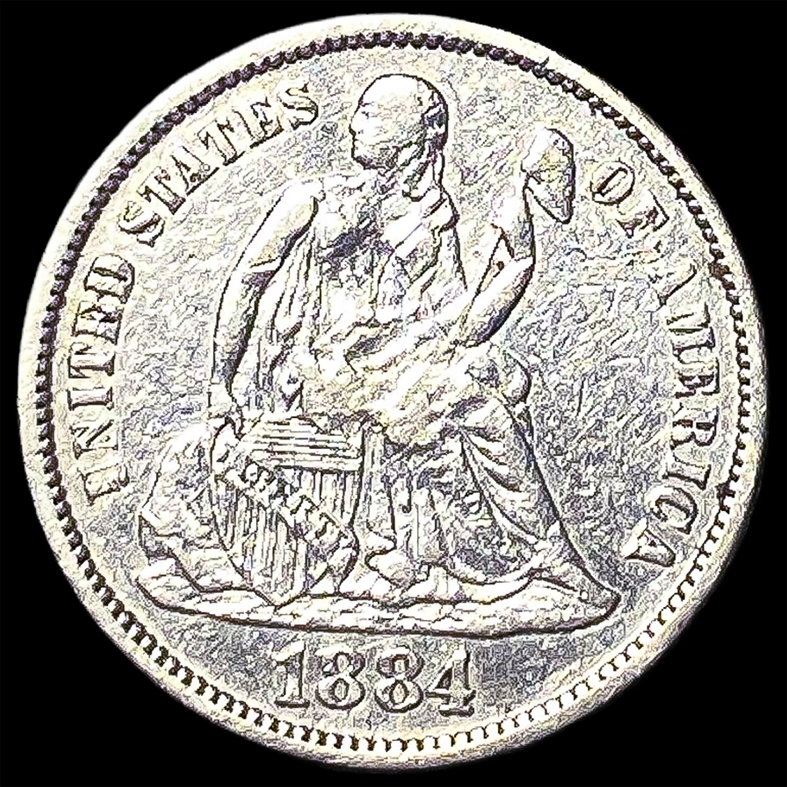 1884-O Silver Seated Liberty Dime HIGH GRADE: 1884-O Silver Seated Liberty Dime HIGH GRADE