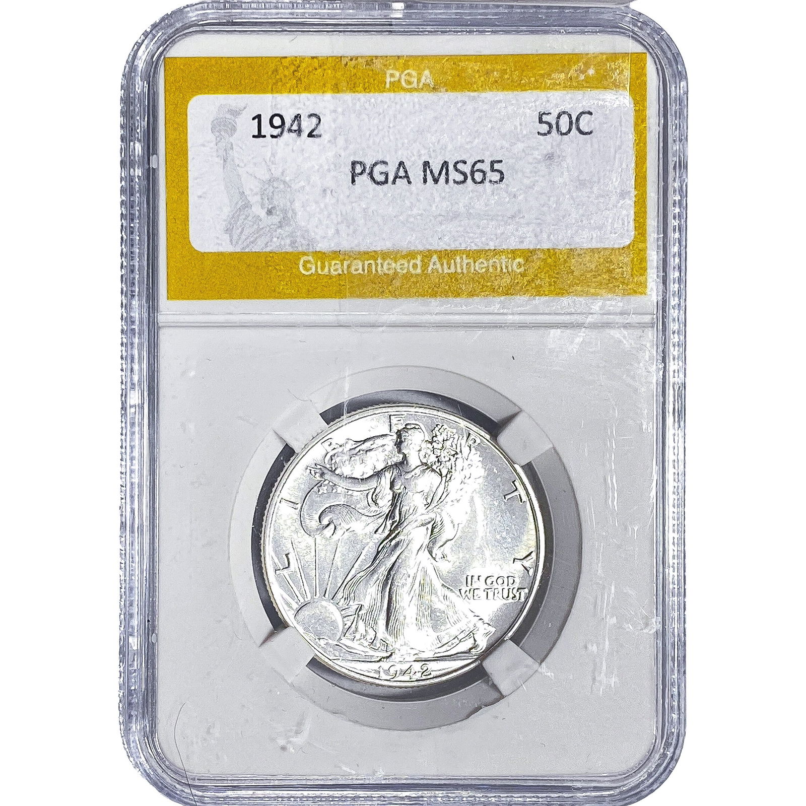 1942 Walking Liberty Half Dollar PGA MS65: 1942 Walking Liberty Half Dollar PGA MS65