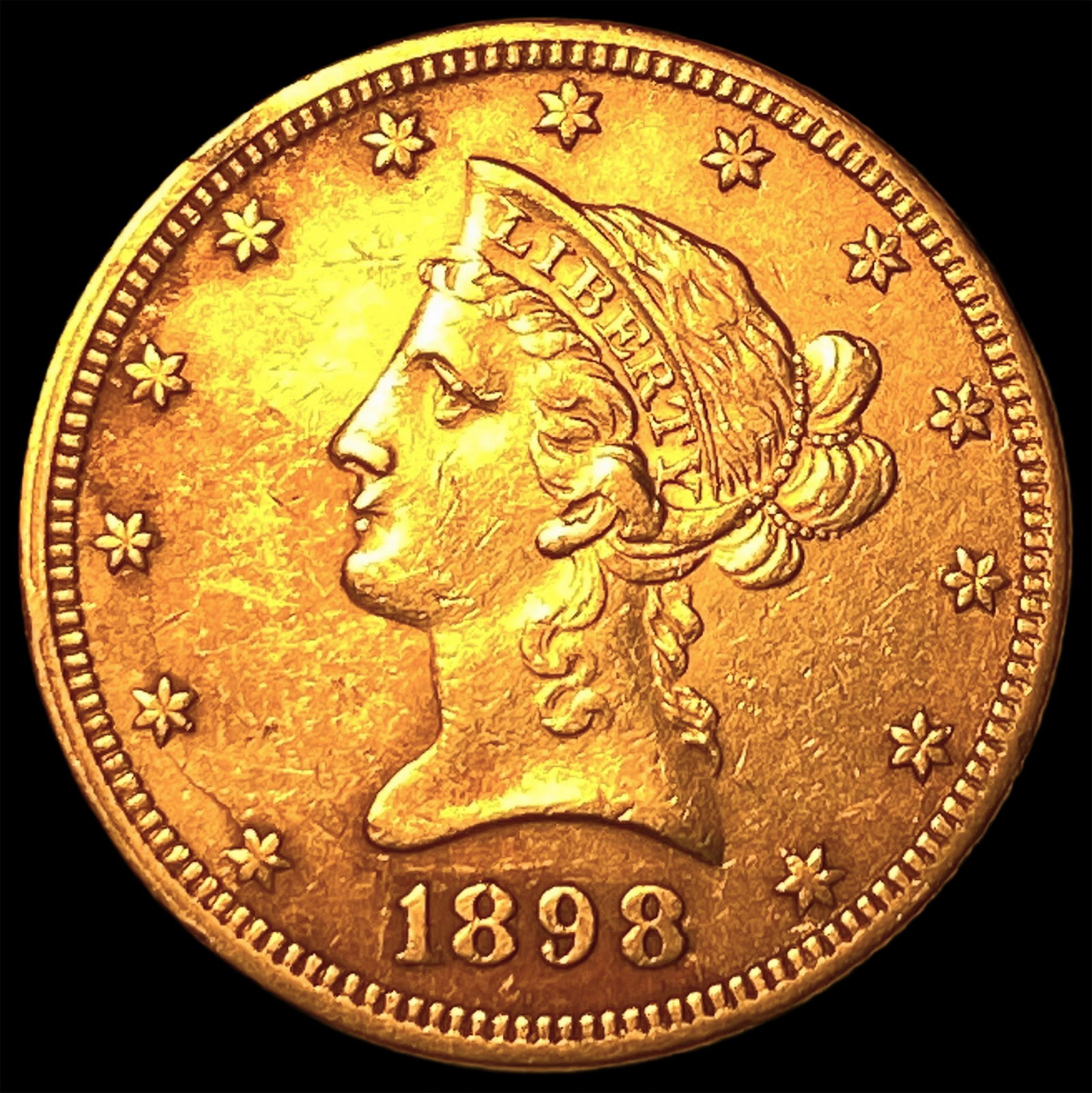 1898 Liberty Head $10 Eagle Gold Coin CLOSELY UNCIRCULATED (1 of 2)