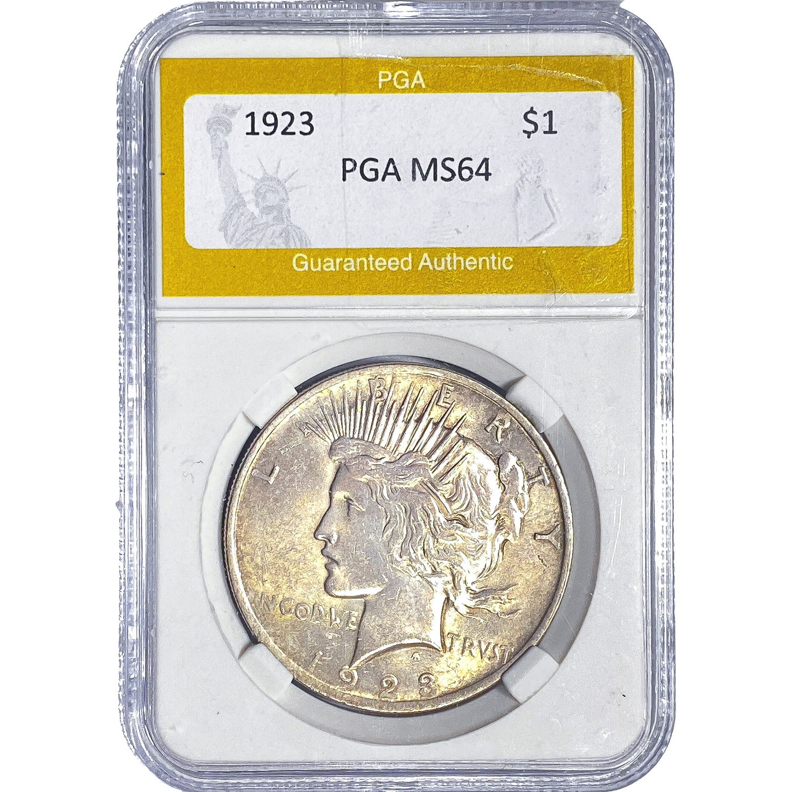 1923 Silver Peace Dollar PGA MS64: 1923 Silver Peace Dollar PGA MS64