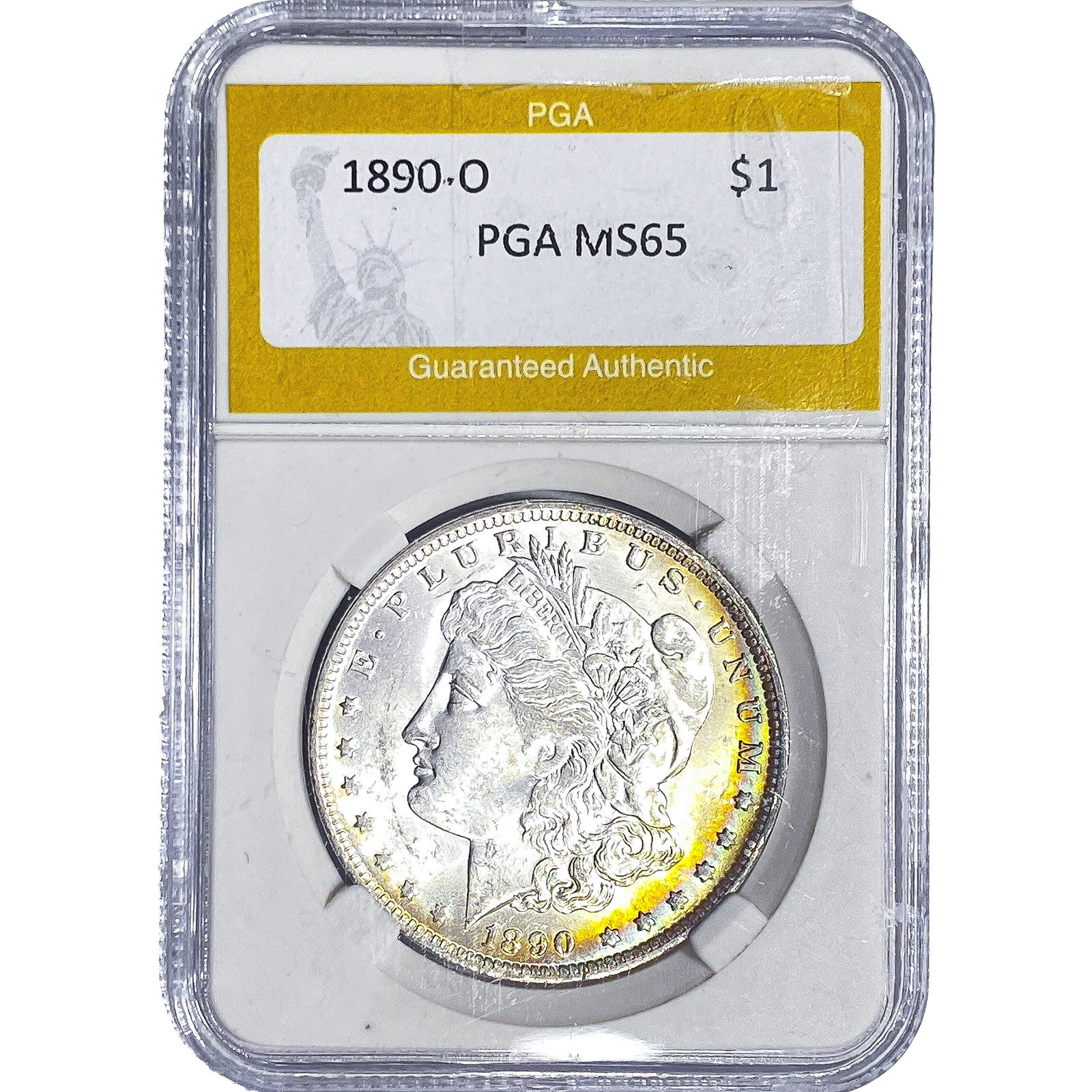 1890-O Morgan Silver Dollar PGA MS65: 1890-O Morgan Silver Dollar PGA MS65