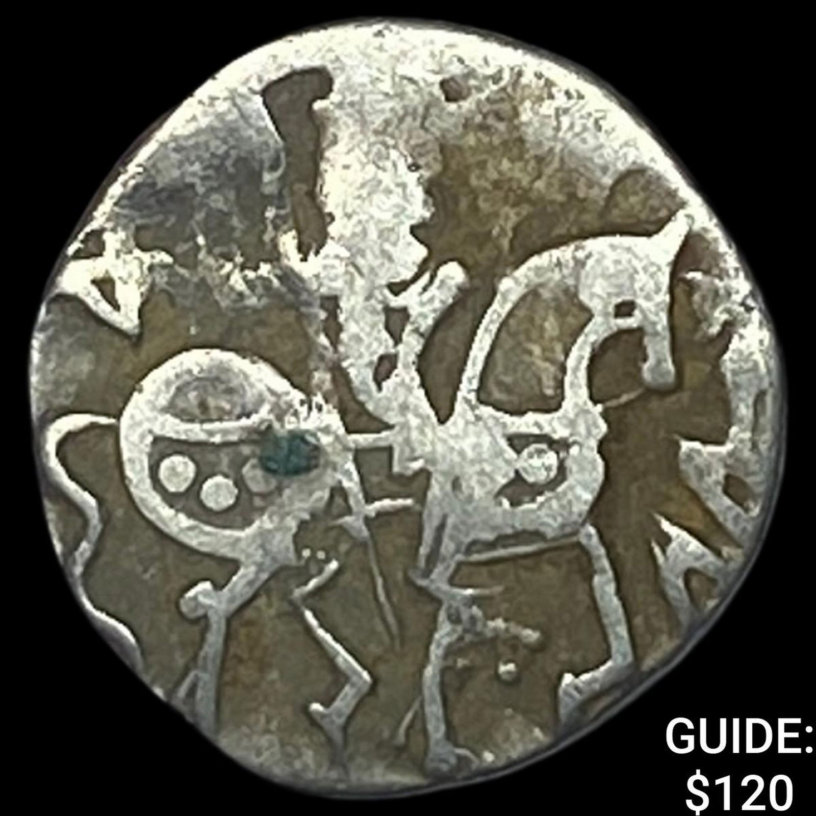 India Rajput 700-1000 Silver Jital NEARLY UNCIRCULATED: India Rajput 700-1000 Silver Jital NEARLY UNCIRCULATED