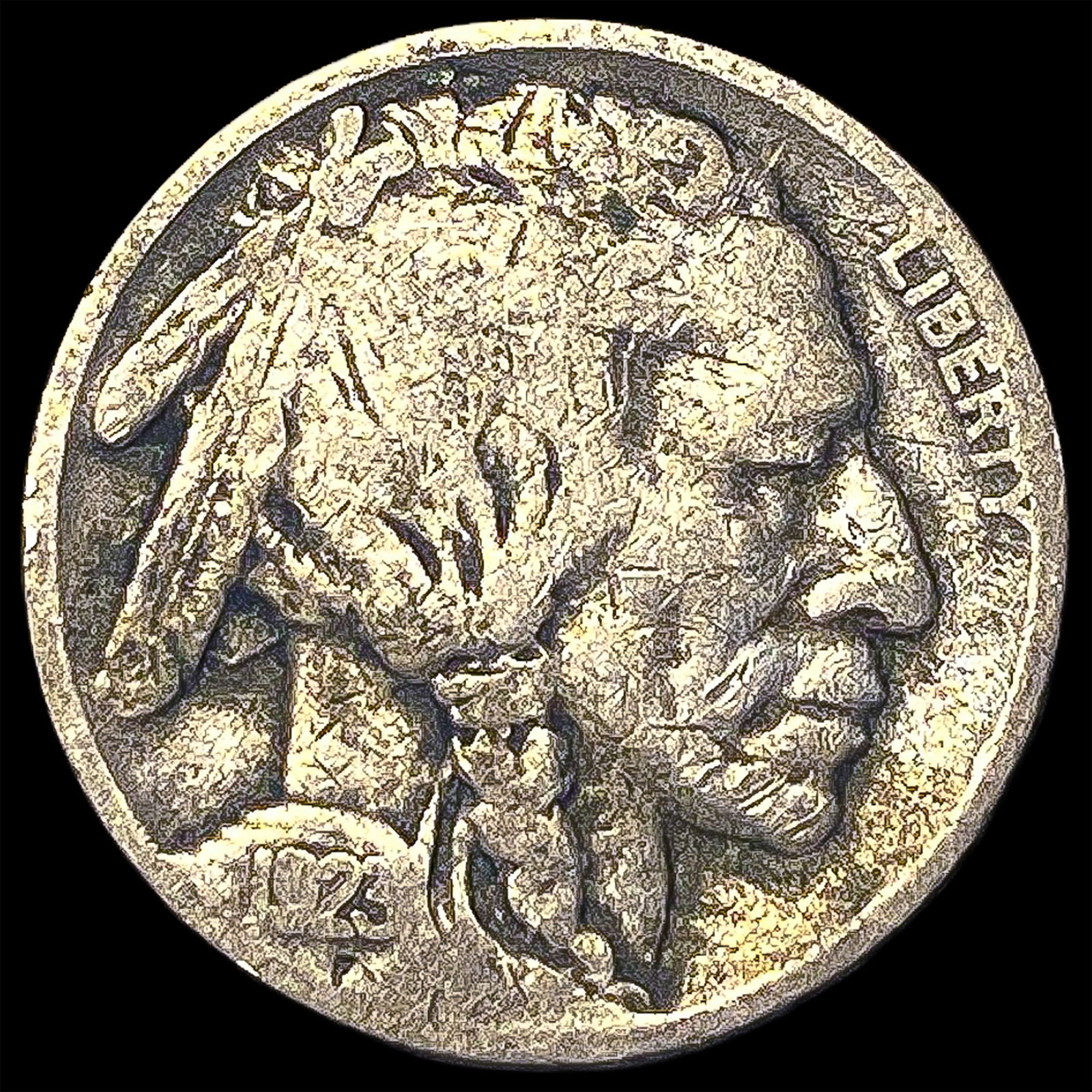 1925-S Buffalo Nickel ABOUT UNCIRCULATED: 1925-S Buffalo Nickel ABOUT UNCIRCULATED