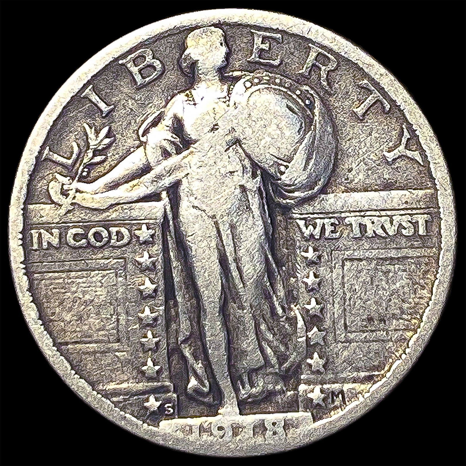 1928-S Silver Standing Liberty Quarter LIGHTLY CIRCULATED: 1928-S Silver Standing Liberty Quarter LIGHTLY CIRCULATED