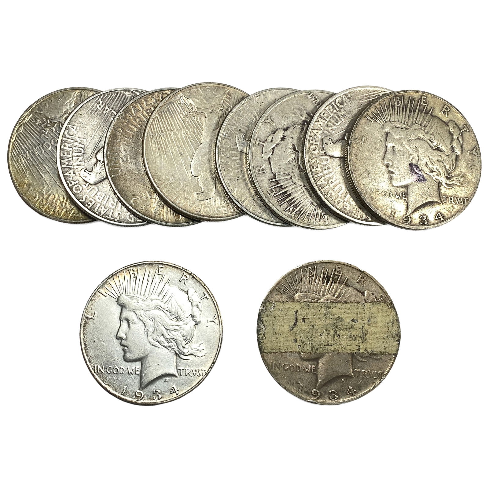 Roll of 10 Silver Peace $1: Roll of 10 Silver Peace $1