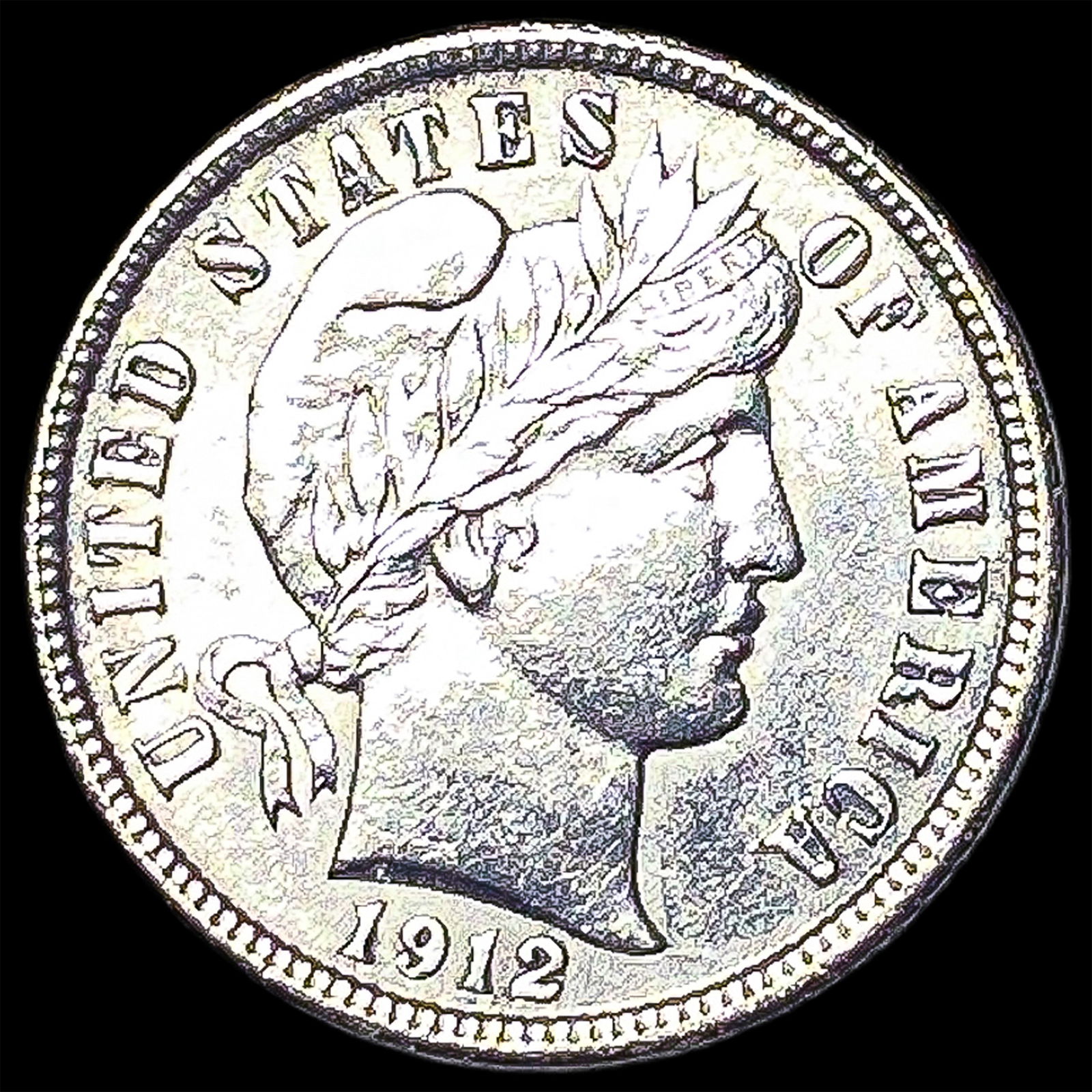 1912 Silver Barber Dime UNCIRCULATED: 1912 Silver Barber Dime UNCIRCULATED