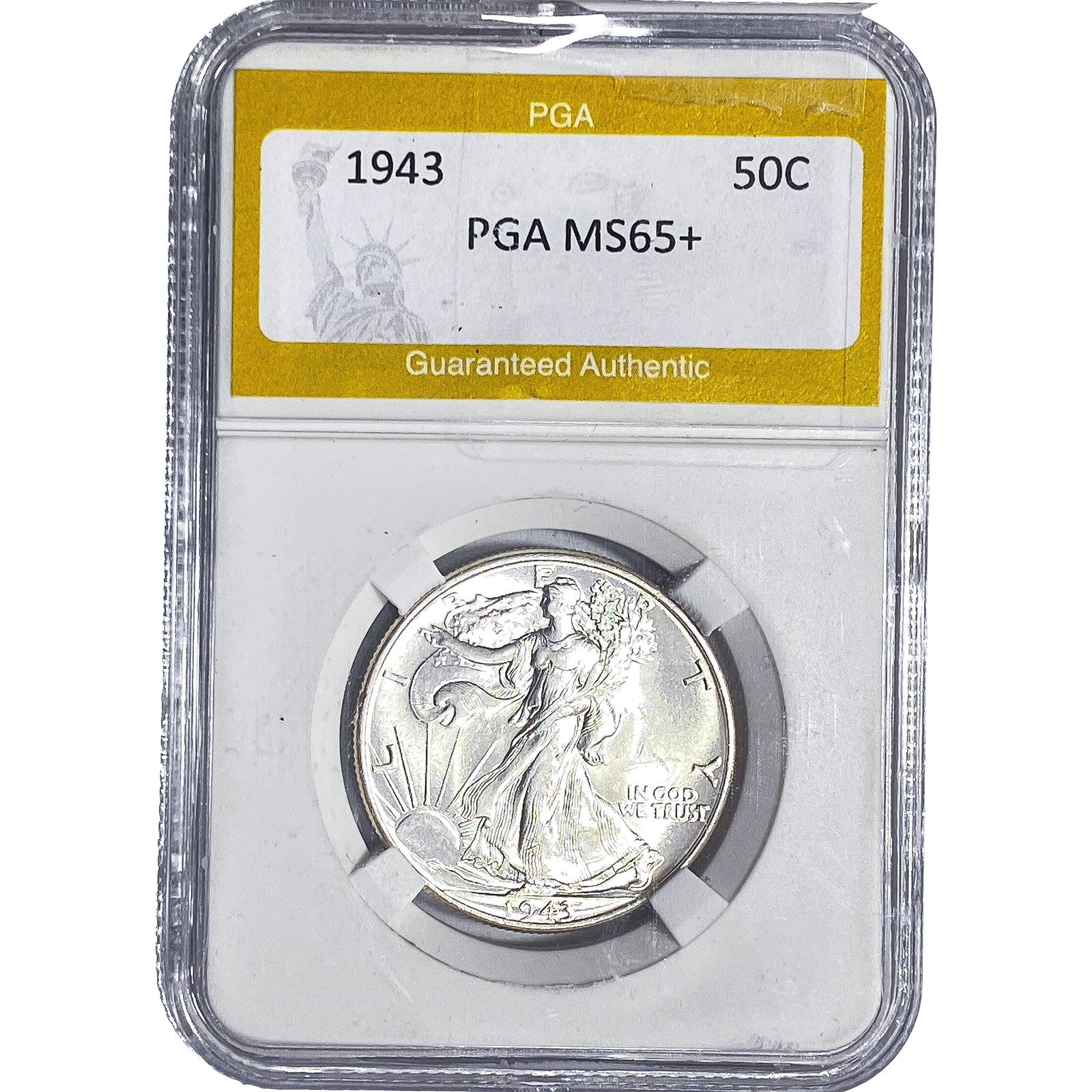 1943 Walking Liberty Half Dollar PGA MS65+: 1943 Walking Liberty Half Dollar PGA MS65+
