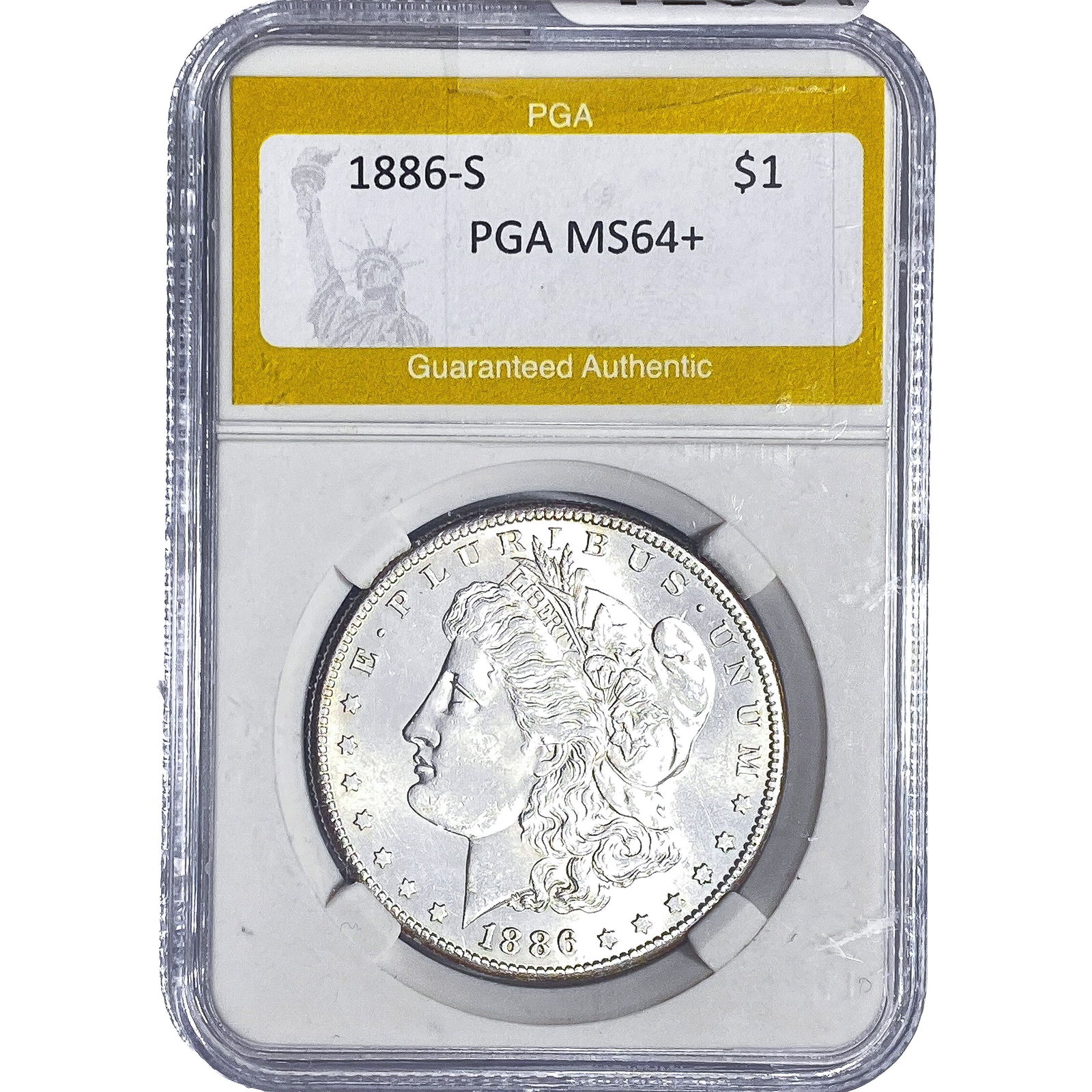 1886-S Morgan Silver Dollar PGA MS64+: 1886-S Morgan Silver Dollar PGA MS64+