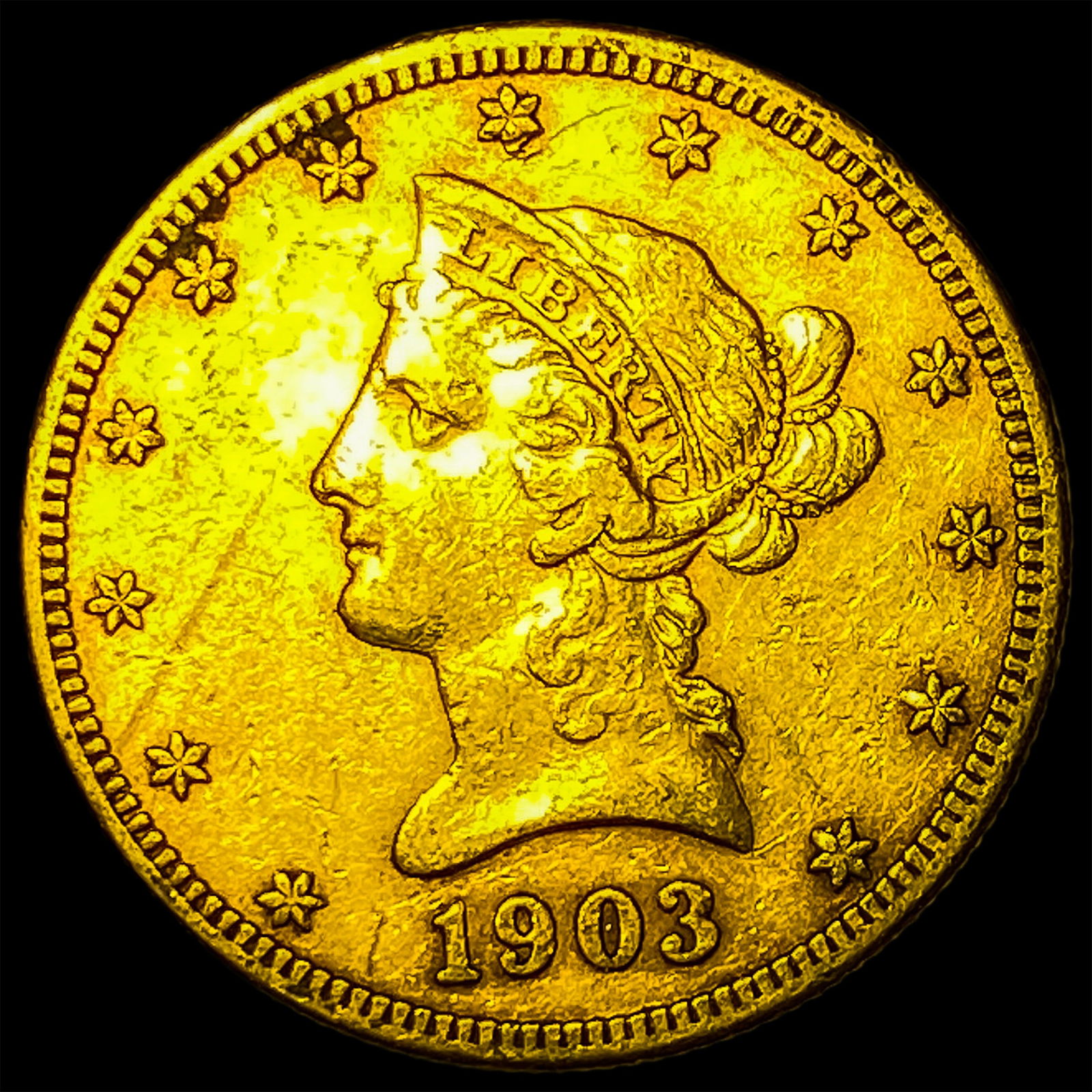 1903-S Gold $10 Liberty Head Eagle CLOSELY UNCIRCULATED (1 of 2)