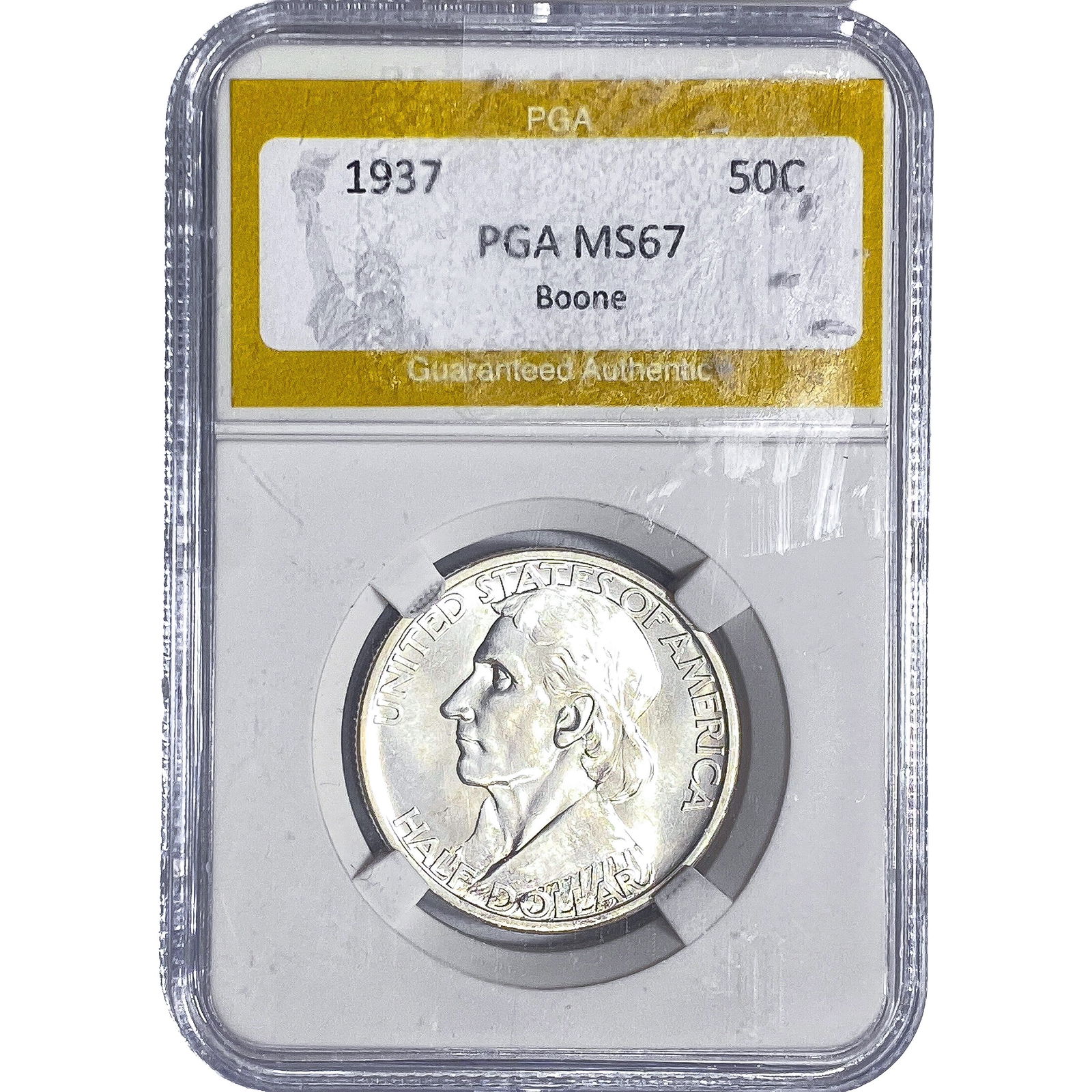 1937 Boone Half Dollar PGA MS67: 1937 Boone Half Dollar PGA MS67