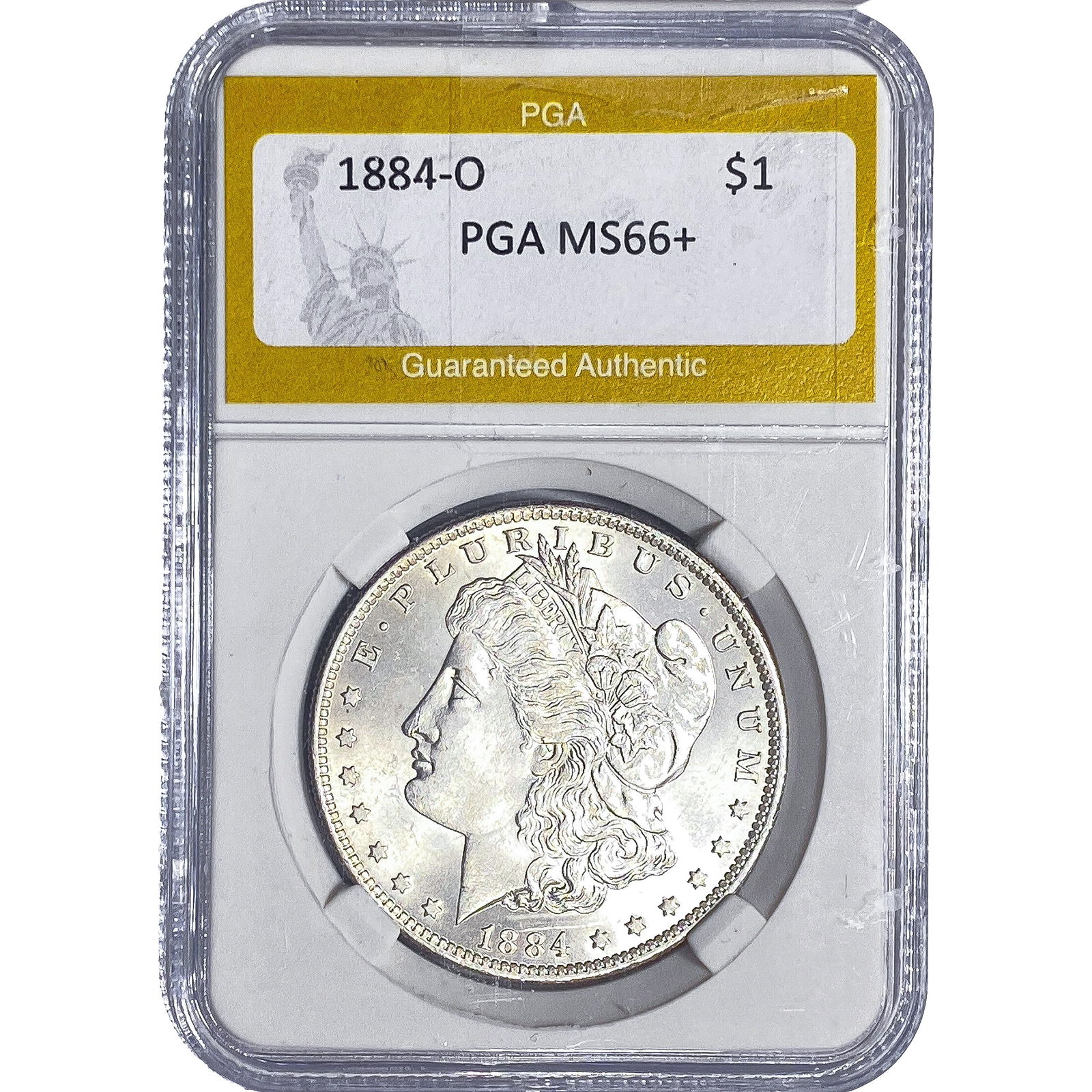 1884-O Morgan Silver Dollar PGA MS66+: 1884-O Morgan Silver Dollar PGA MS66+