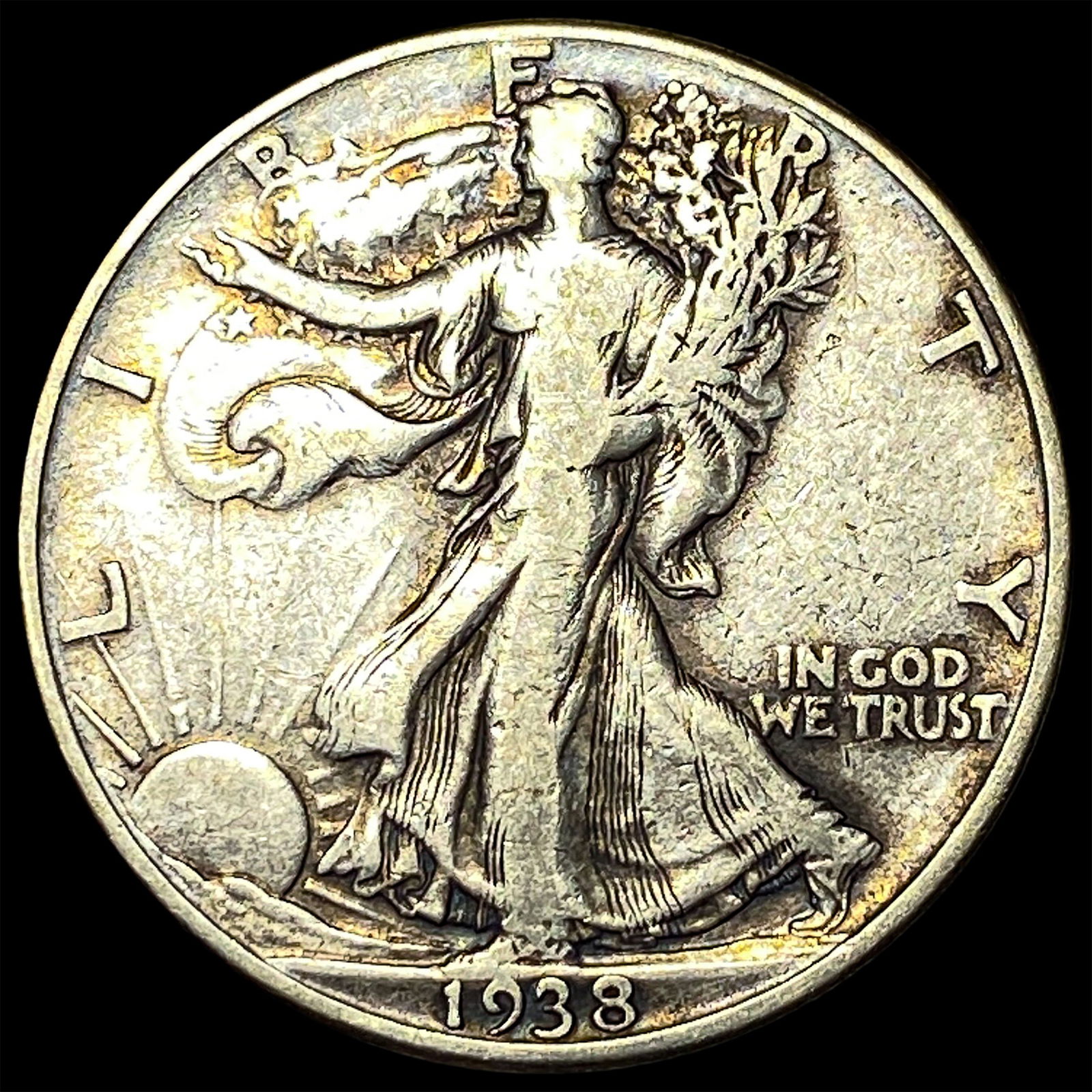 1938-D Silver Walking Liberty Half Dollar ABOUT UNCIRCULATED (1 of 2)