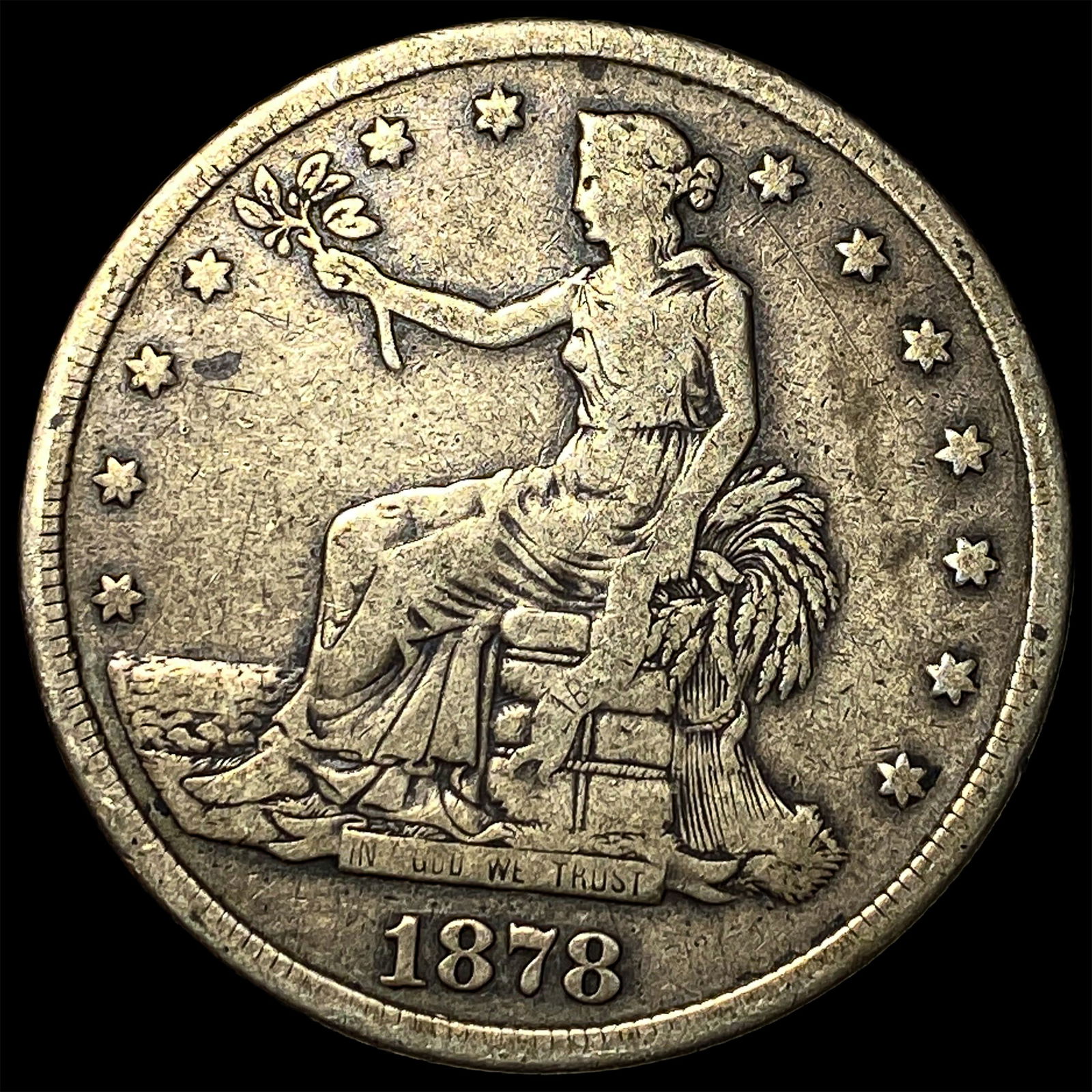 1878-S Silver Trade Dollar LIGHTLY CIRCULATED (1 of 2)