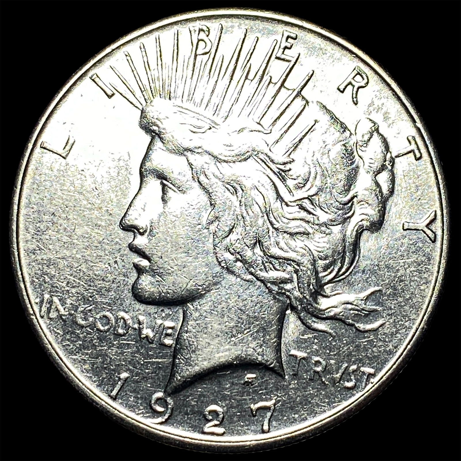 1927-S Silver Peace Dollar CHOICE AU (1 of 2)