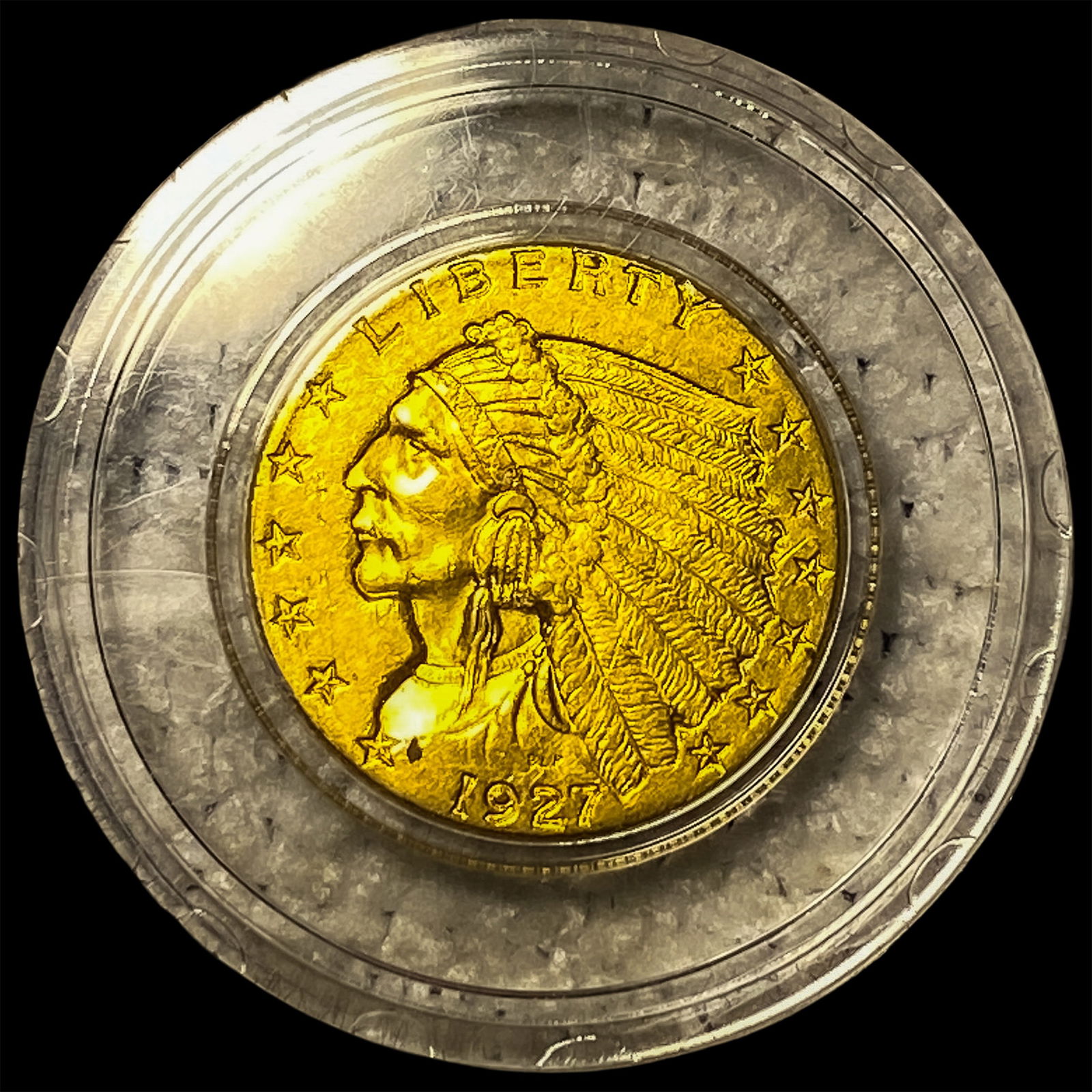 1927 Indian Head $2.50 Gold Quarter Eagle UNCIRCULATED (1 of 2)