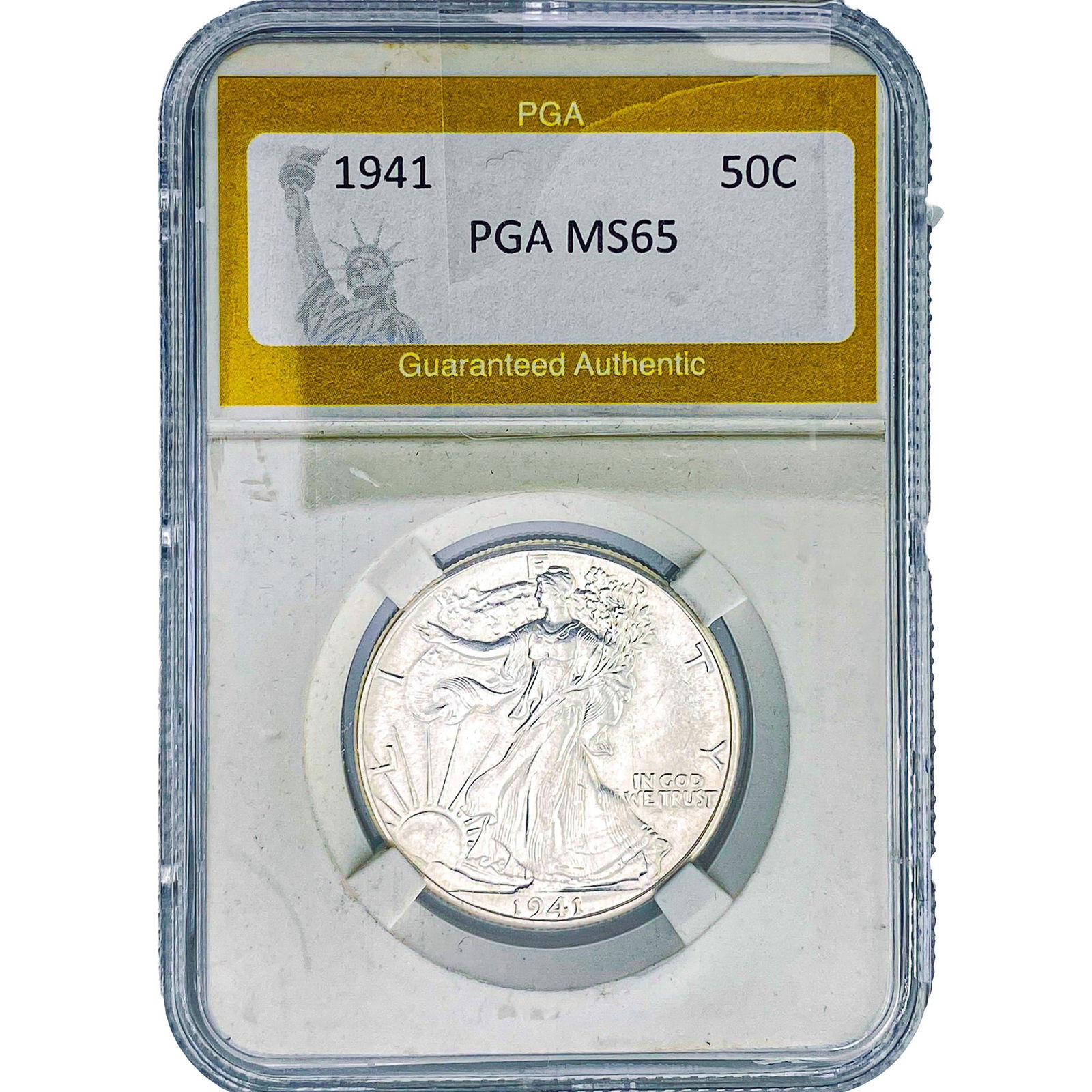 1941 Walking Liberty Half Dollar PGA MS65: 1941 Walking Liberty Half Dollar PGA MS65