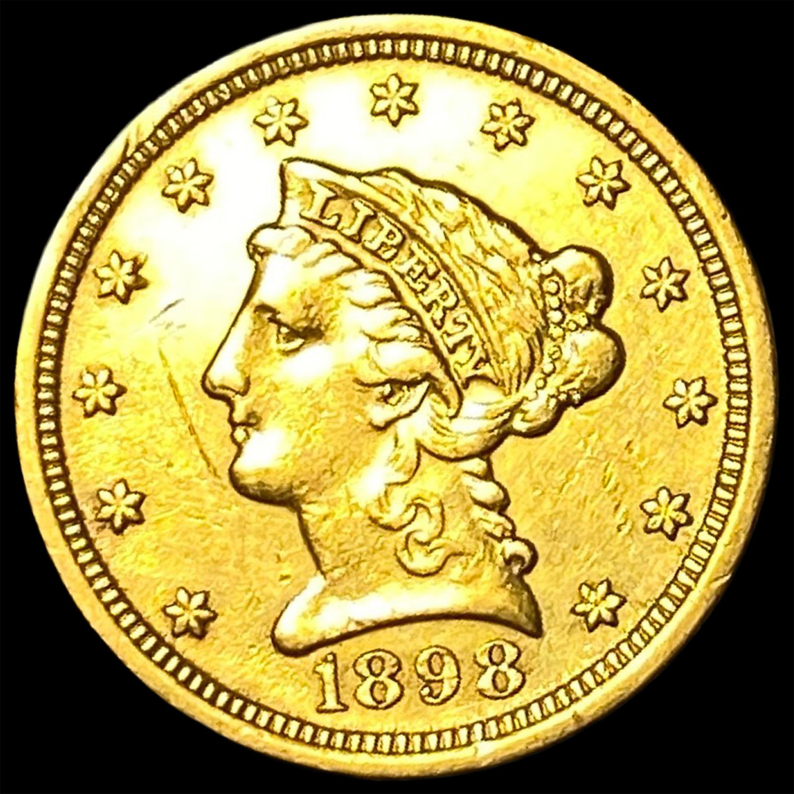 1898 Liberty Head Gold Quarter Eagle $2.50 CLOSELY UNCIRCULATED (1 of 2)