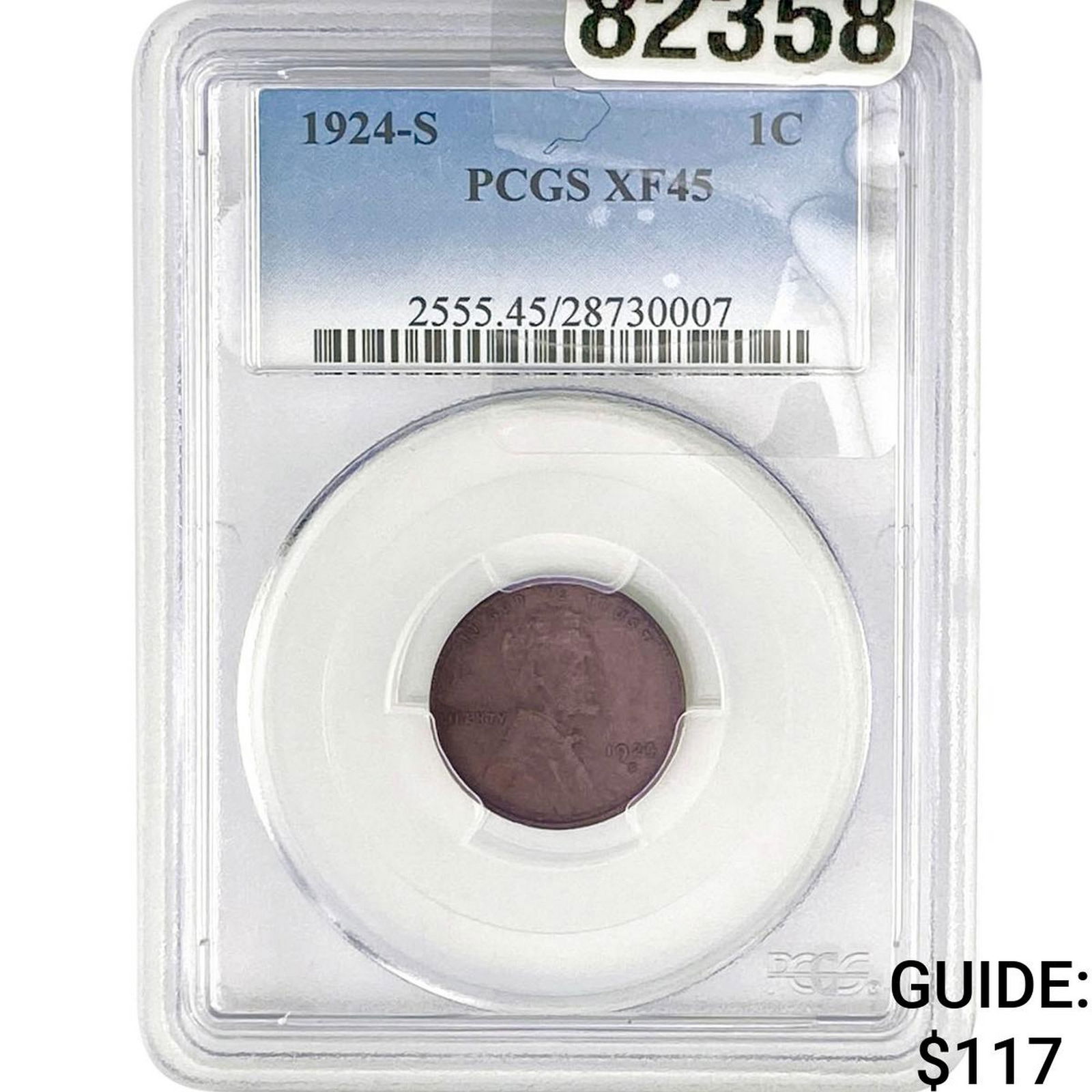 1924-S Wheat Cent PCGS XF45 (1 of 2)