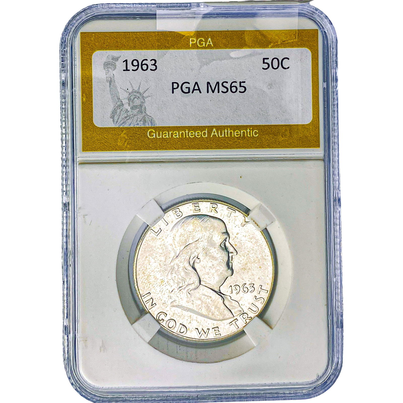 1963 Franklin Half Dollar PGA MS65: 1963 Franklin Half Dollar PGA MS65