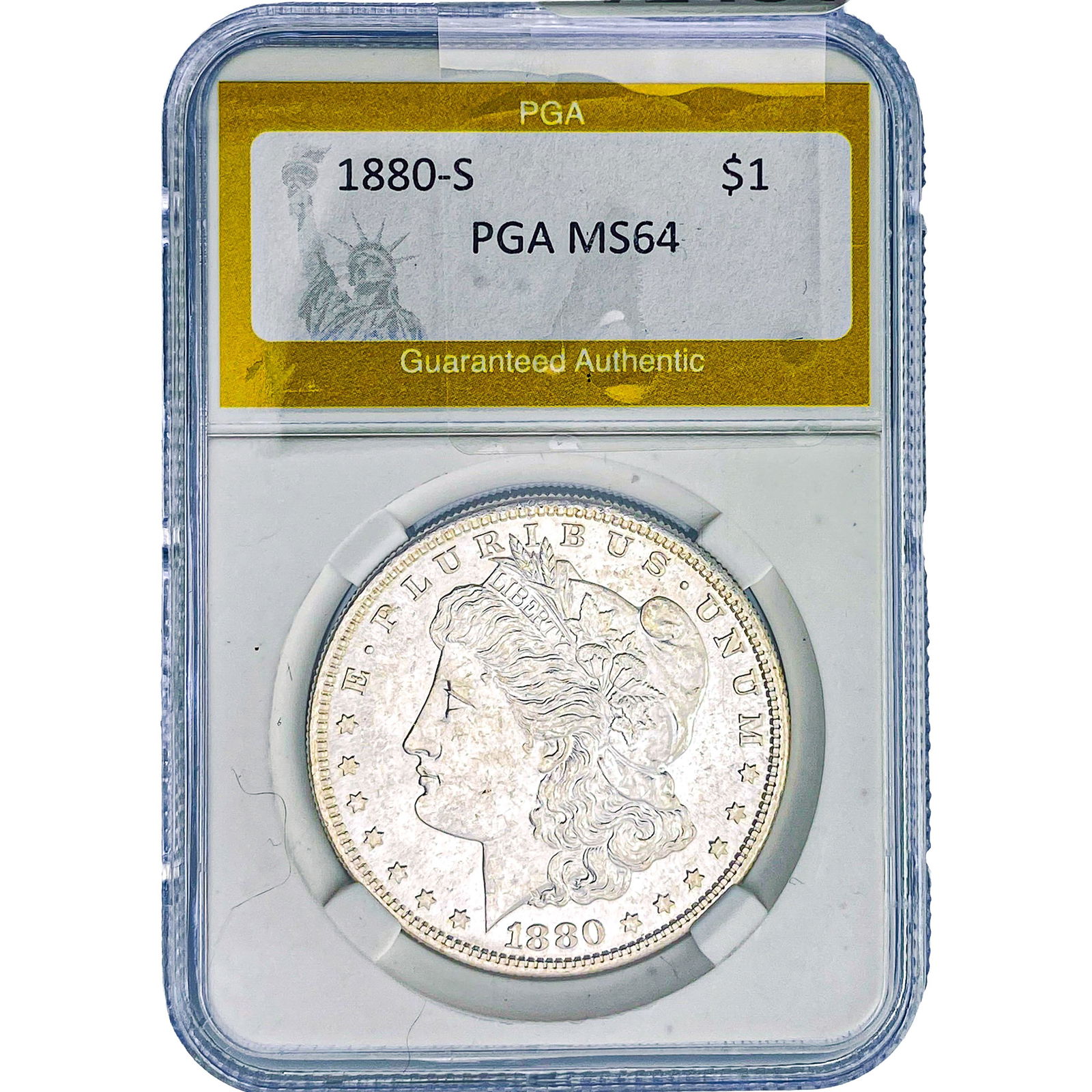 1880-S Morgan Silver Dollar PGA MS64 (1 of 2)