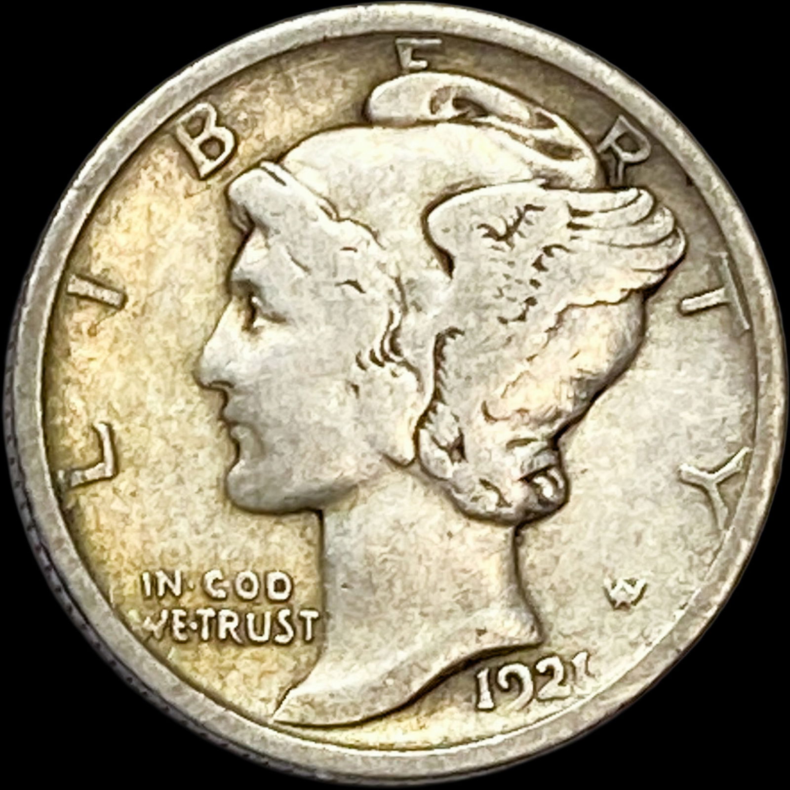 1921 Silver Mercury Dime LIGHTLY CIRCULATED (1 of 2)