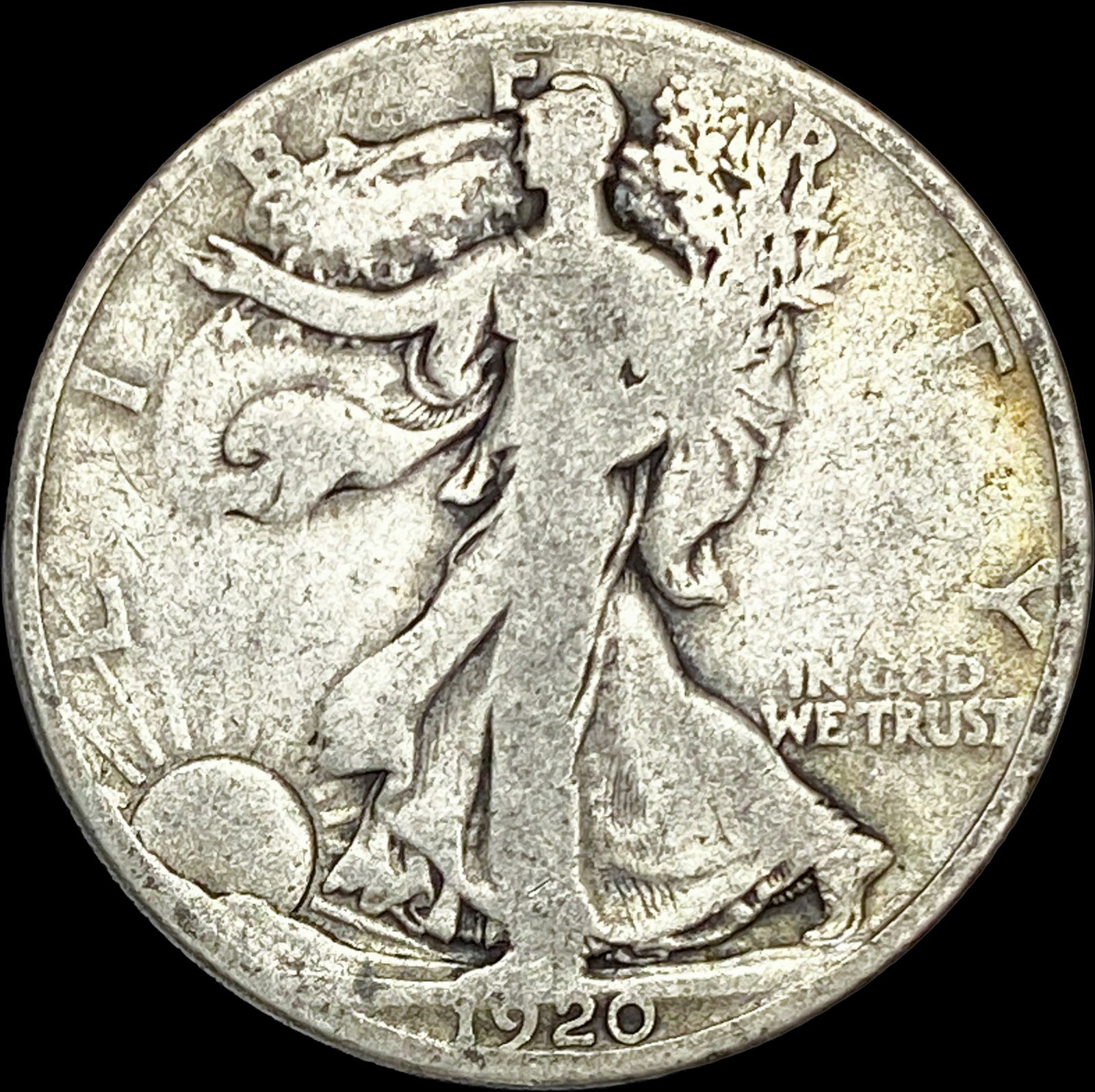 1920-D Silver Walking Liberty Half Dollar NICELY CIRCULATED (1 of 2)