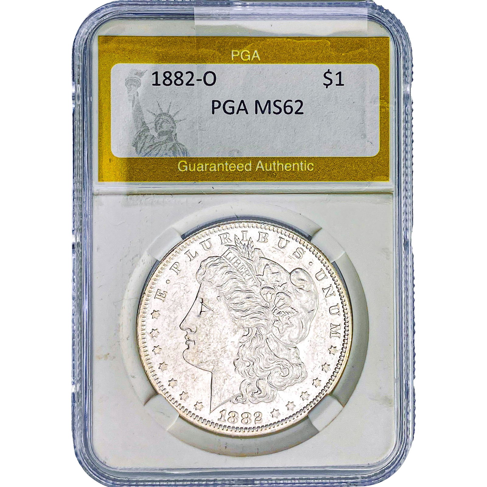1882-O Morgan Silver Dollar PGA MS62: 1882-O Morgan Silver Dollar PGA MS62