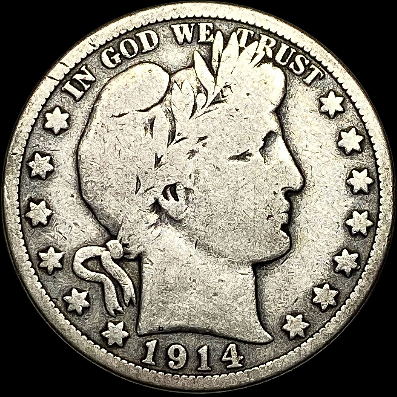 1914 Barber Half Dollar NICELY CIRCULATED: 1914 Barber Half Dollar NICELY CIRCULATED
