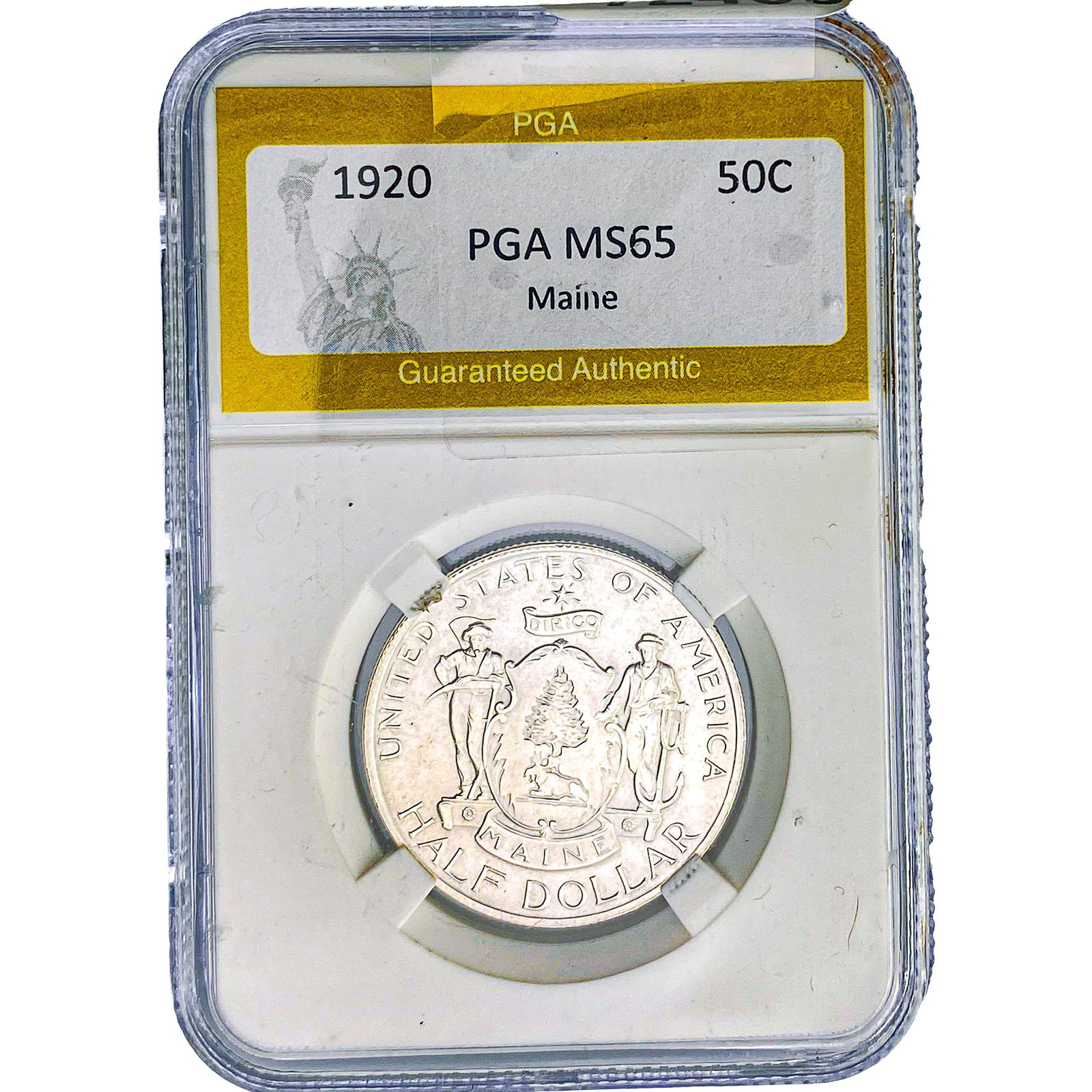 1920 Maine Half Dollar PGA MS65: 1920 Maine Half Dollar PGA MS65