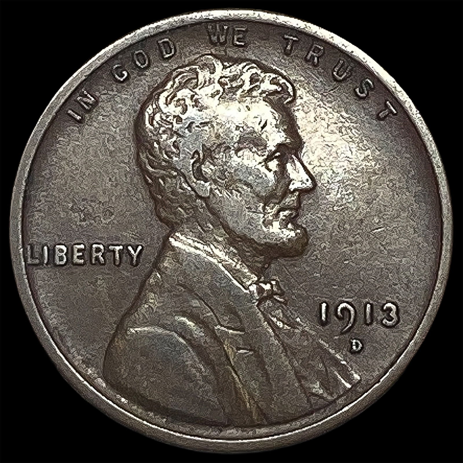 1913-D Lincoln Wheat Cent NEARLY UNCIRCULATED: 1913-D Lincoln Wheat Cent NEARLY UNCIRCULATED