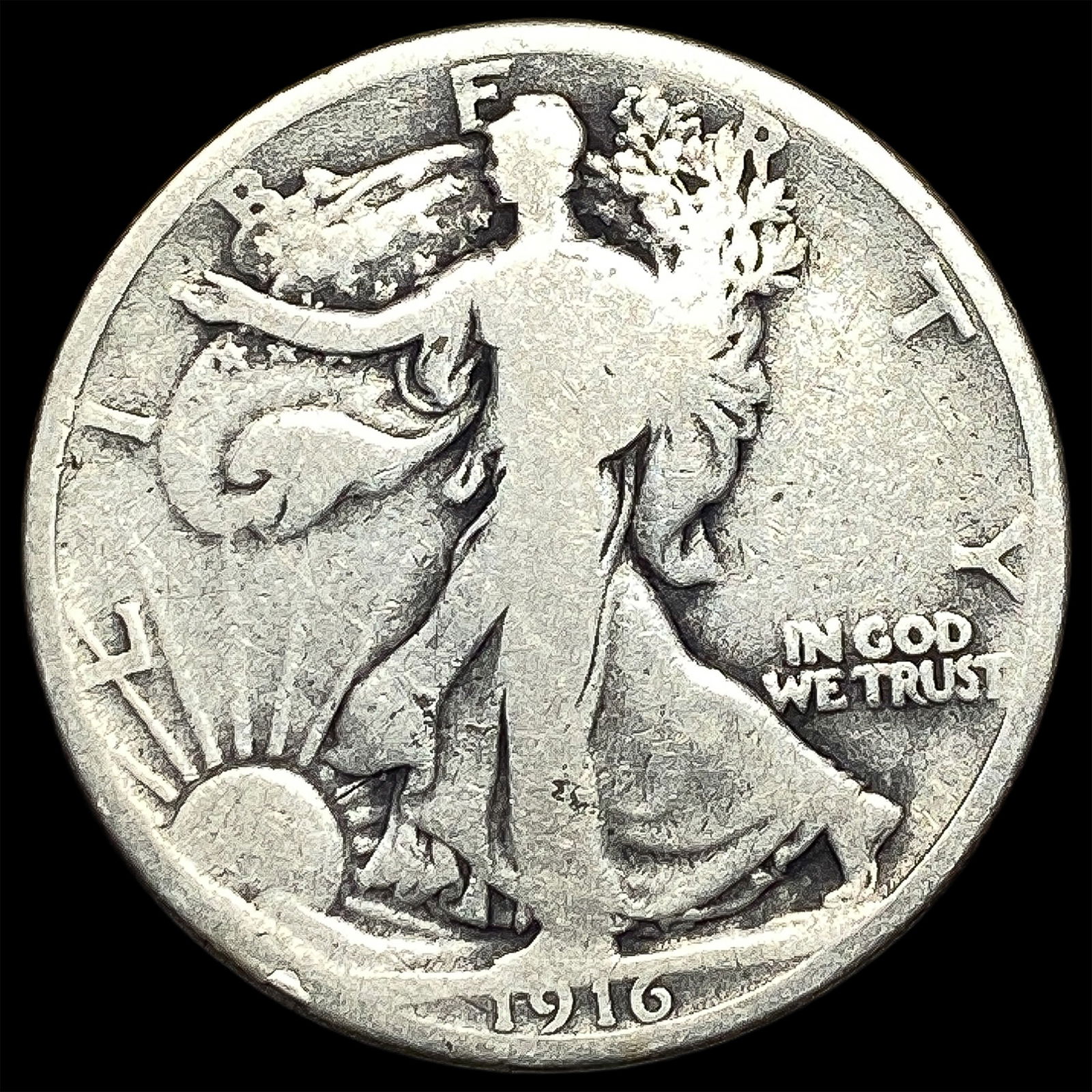 1916 Walking Liberty Half Dollar NICELY CIRCULATED (1 of 2)
